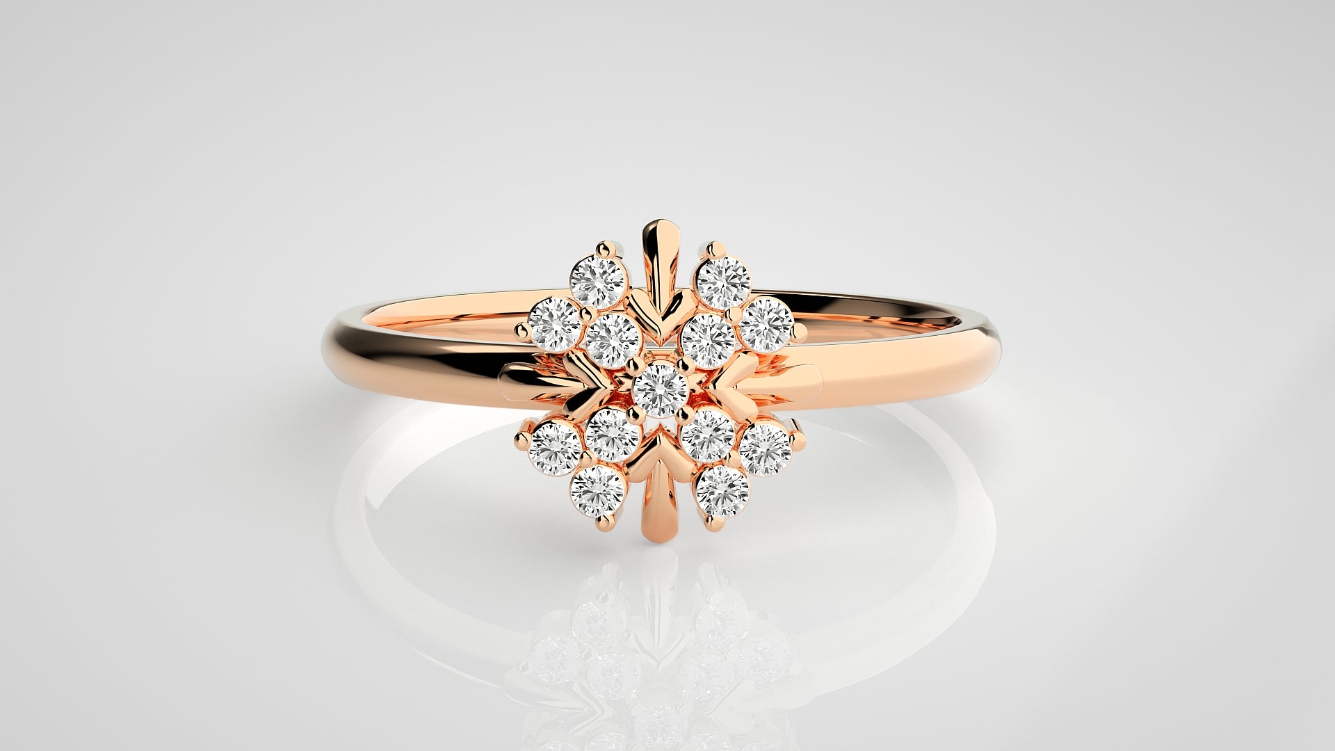 Rose Gold Plated Sterling Silver Ring