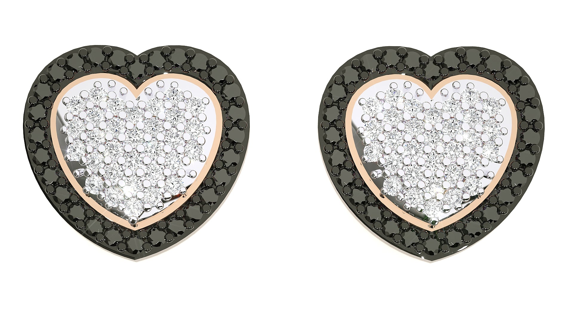 Rose Gold Plated Sterling Silver Earrings