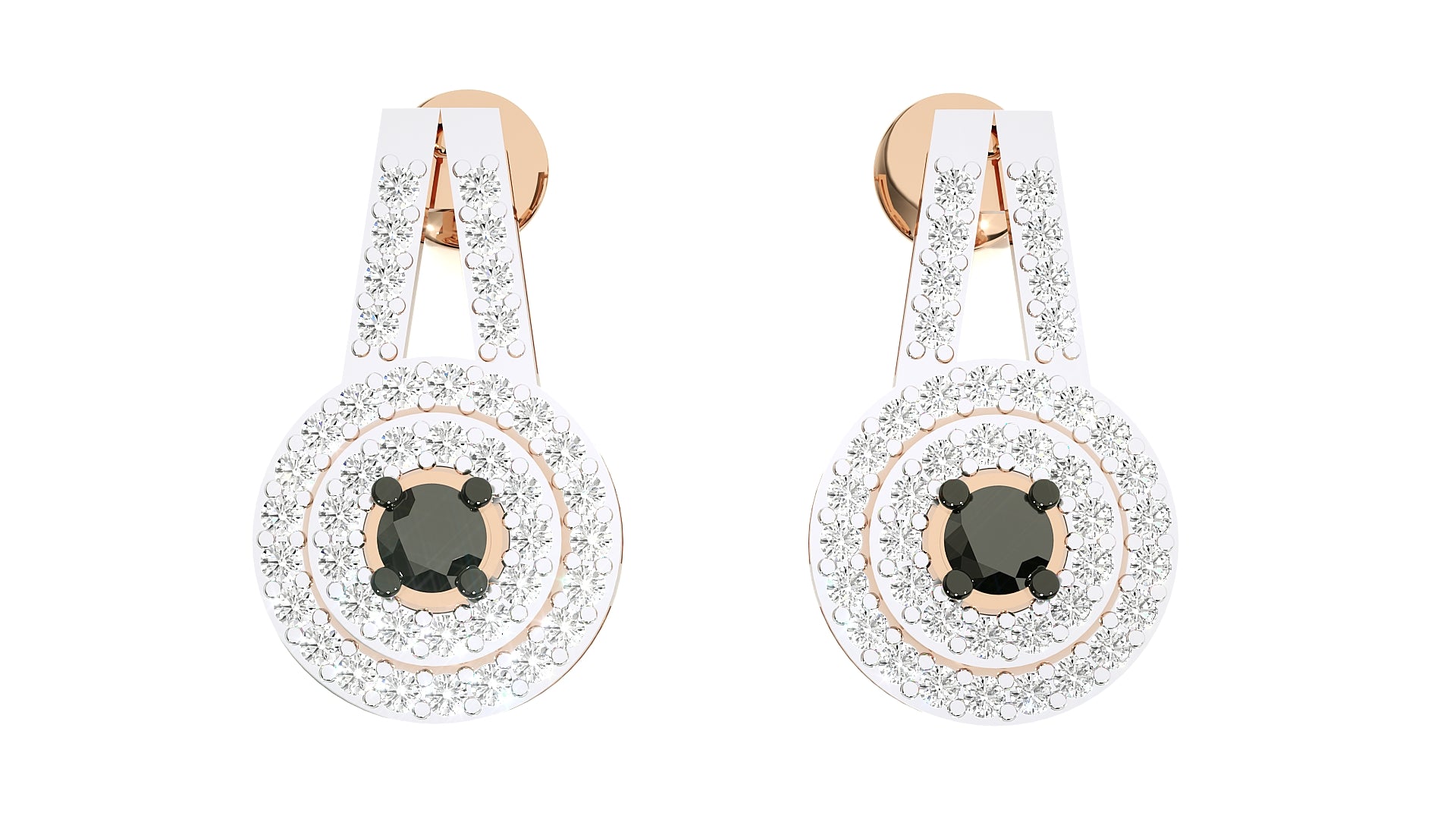 Rose Gold Plated Sterling Silver Earrings