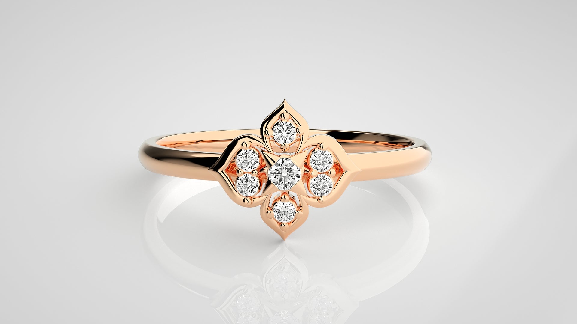 Rose Gold Plated Sterling Silver Ring