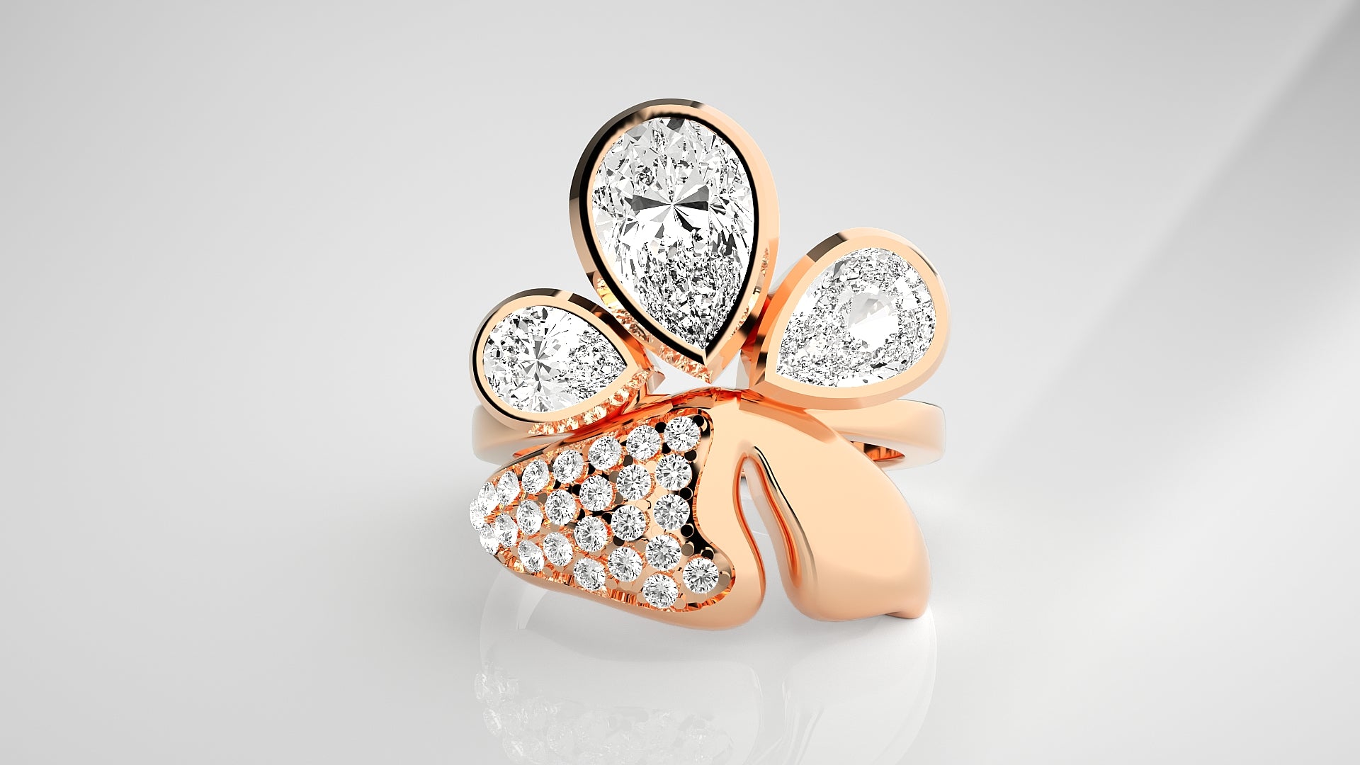 Rose Gold Plated Sterling Silver Ring