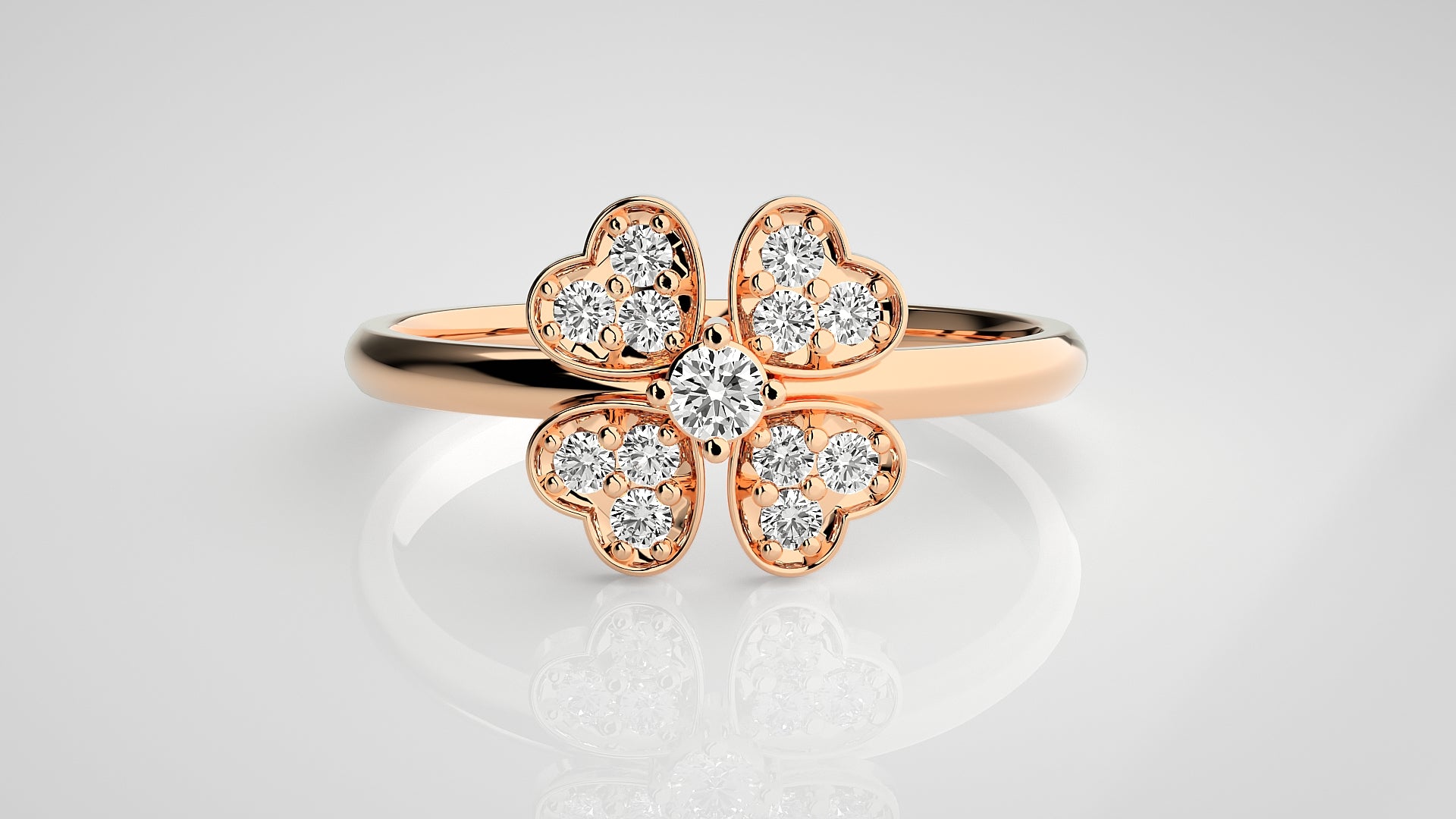 Rose Gold Plated Sterling Silver Ring