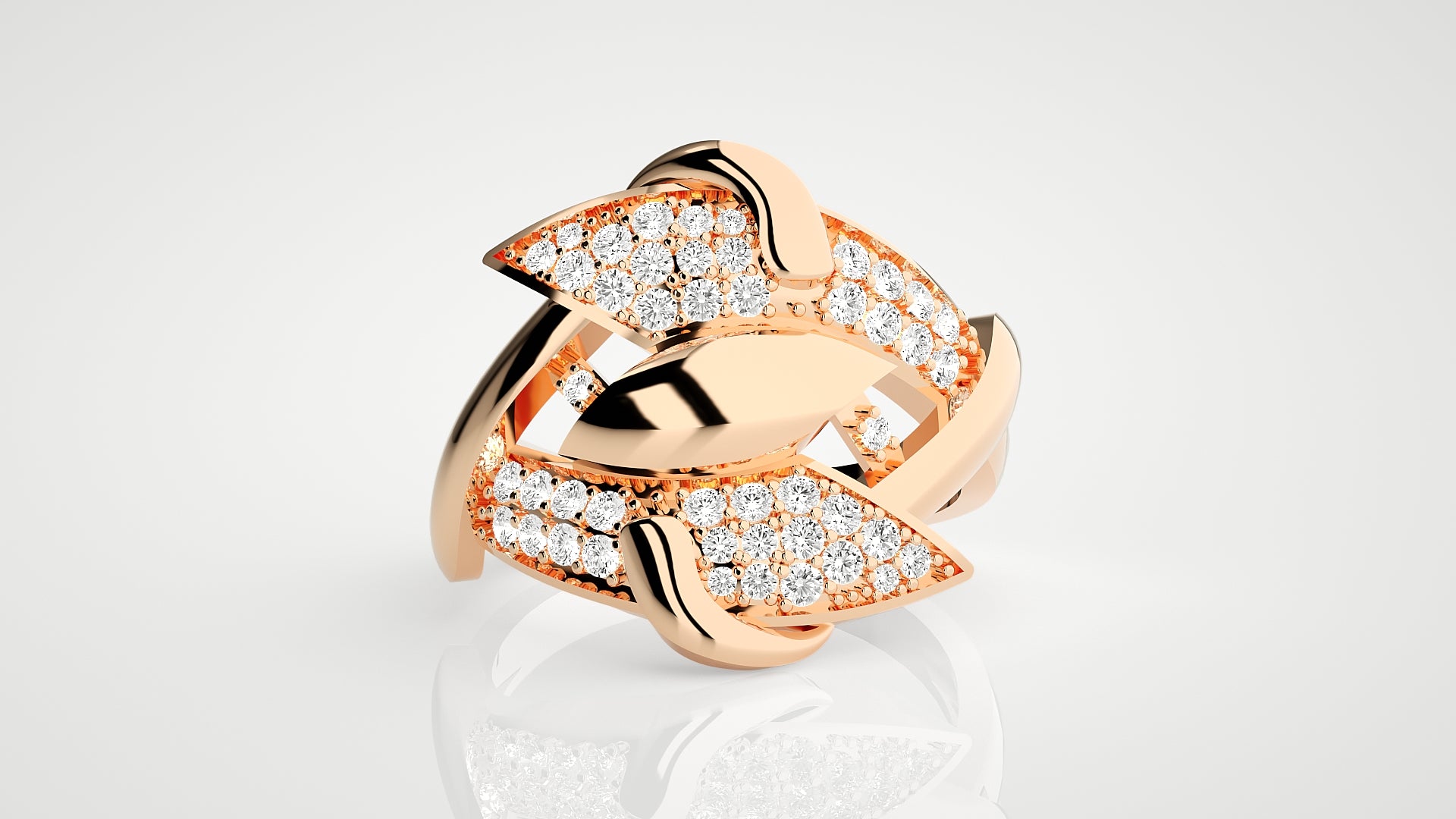 Rose Gold Plated Sterling Silver Ring