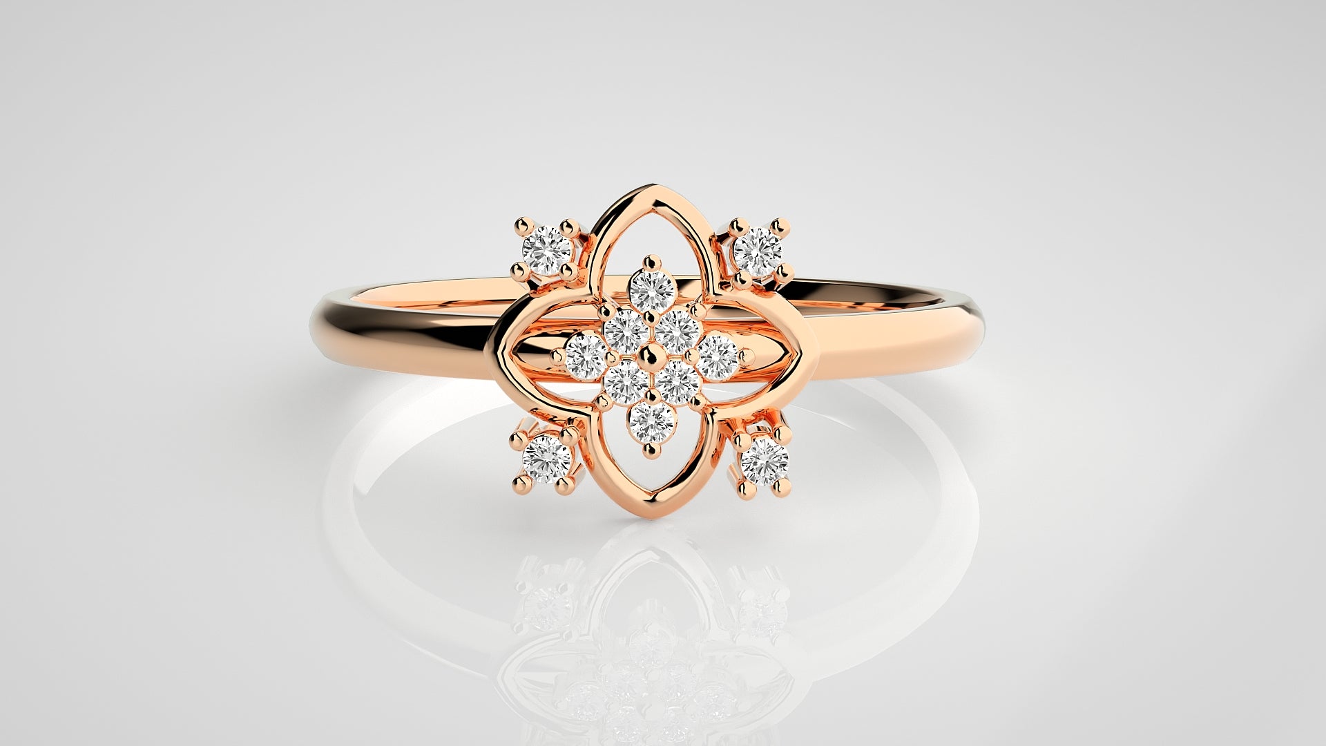 Rose Gold Plated Sterling Silver Ring