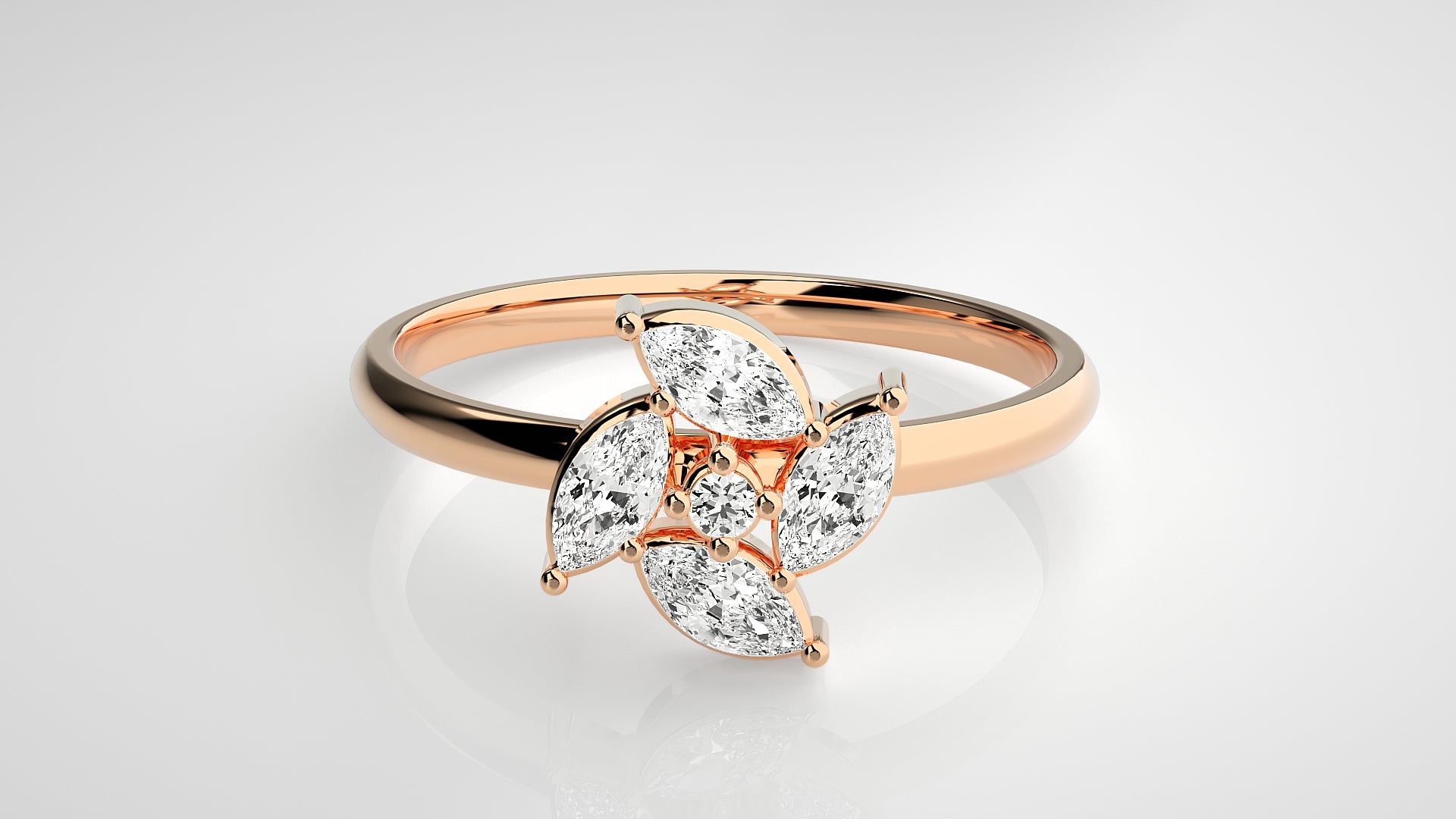 Rose Gold Plated Sterling Silver Ring