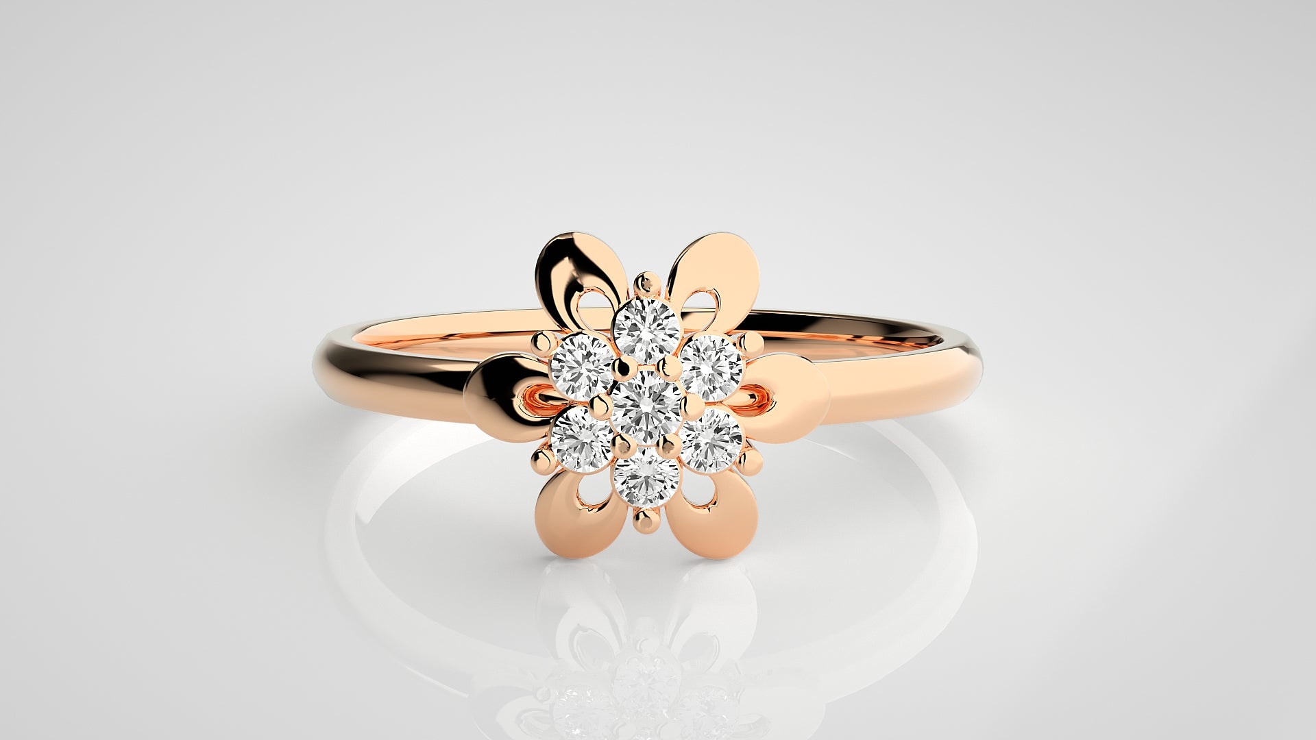 Rose Gold Plated Sterling Silver Ring