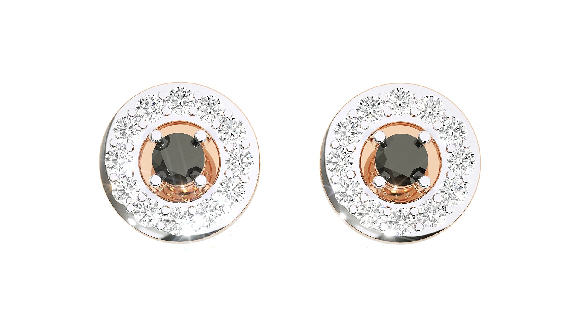 Rose Gold Plated Sterling Silver Earrings