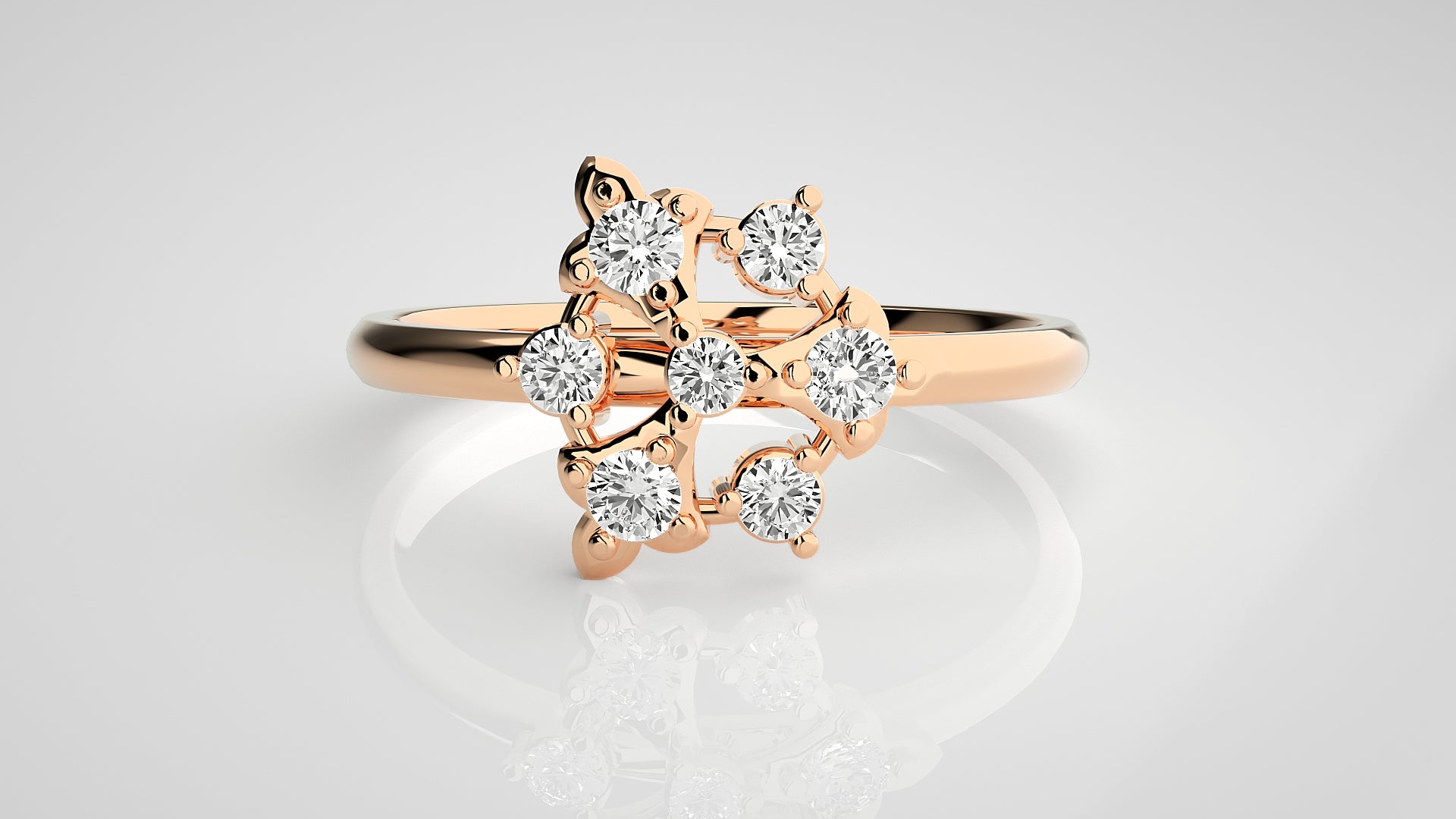 Rose Gold Plated Sterling Silver Ring