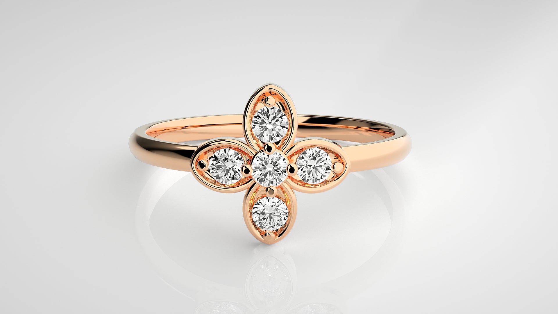 Rose Gold Plated Sterling Silver Ring