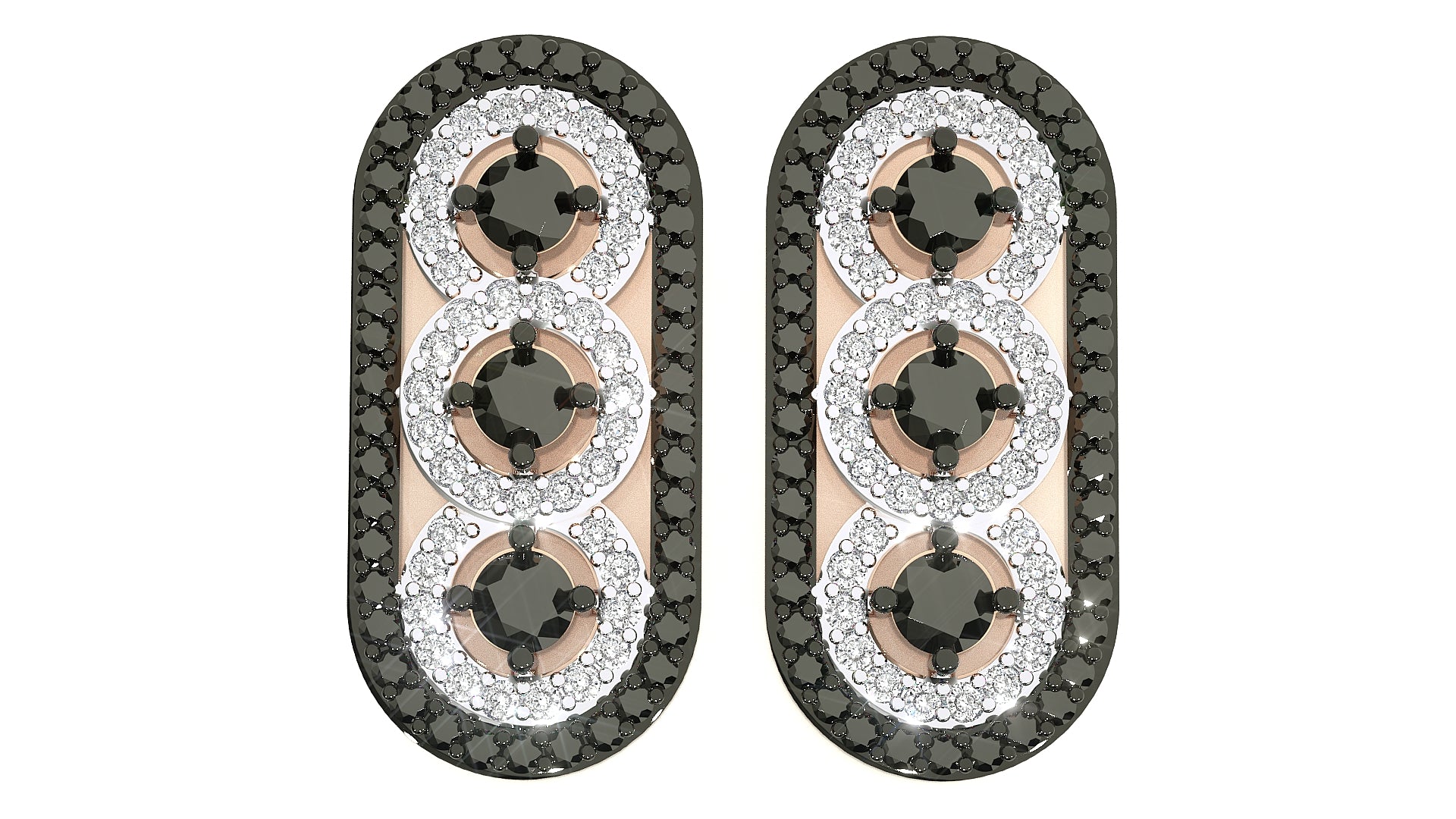 Rose Gold Plated Sterling Silver Earrings