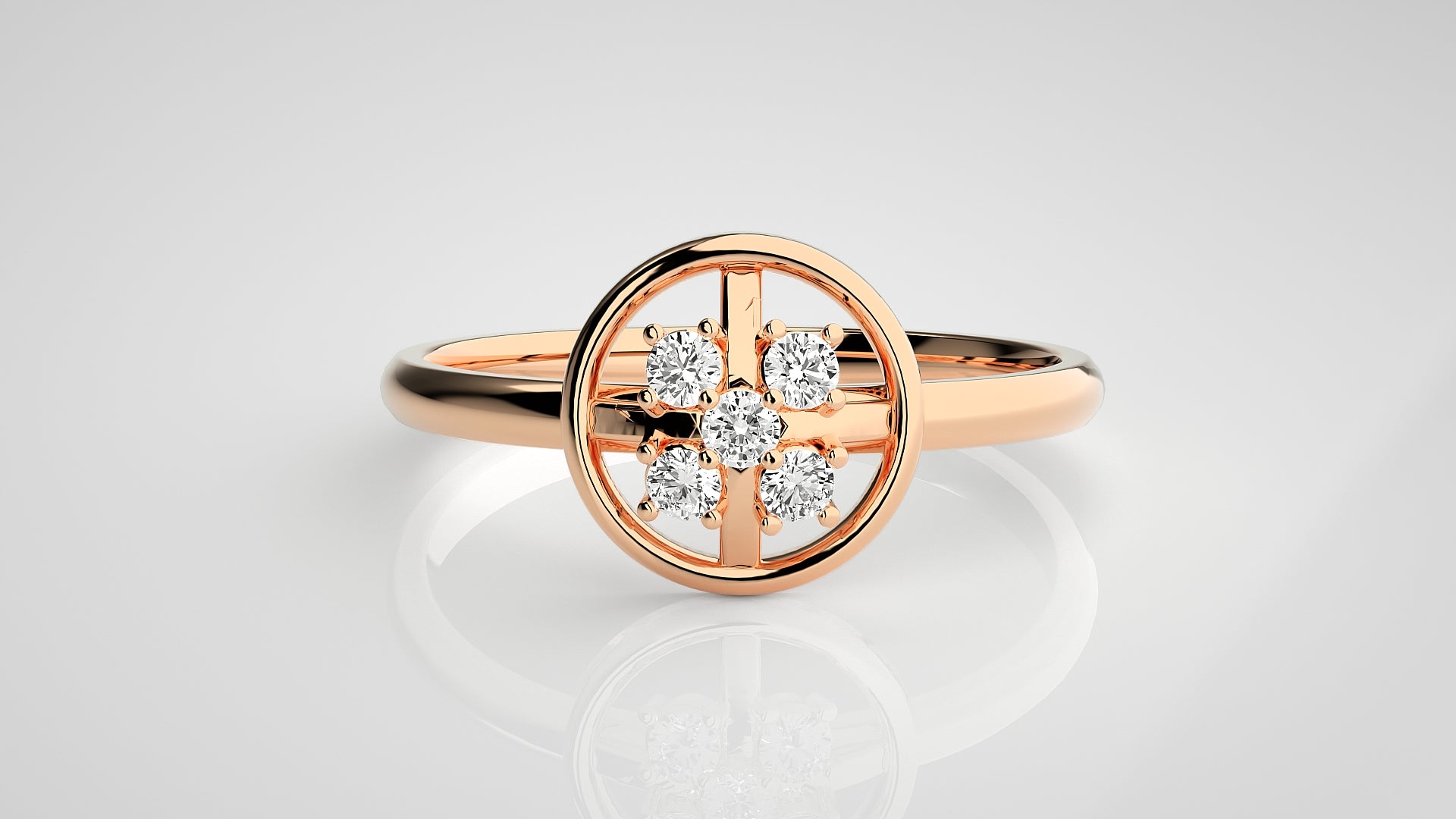 Rose Gold Plated Sterling Silver Ring