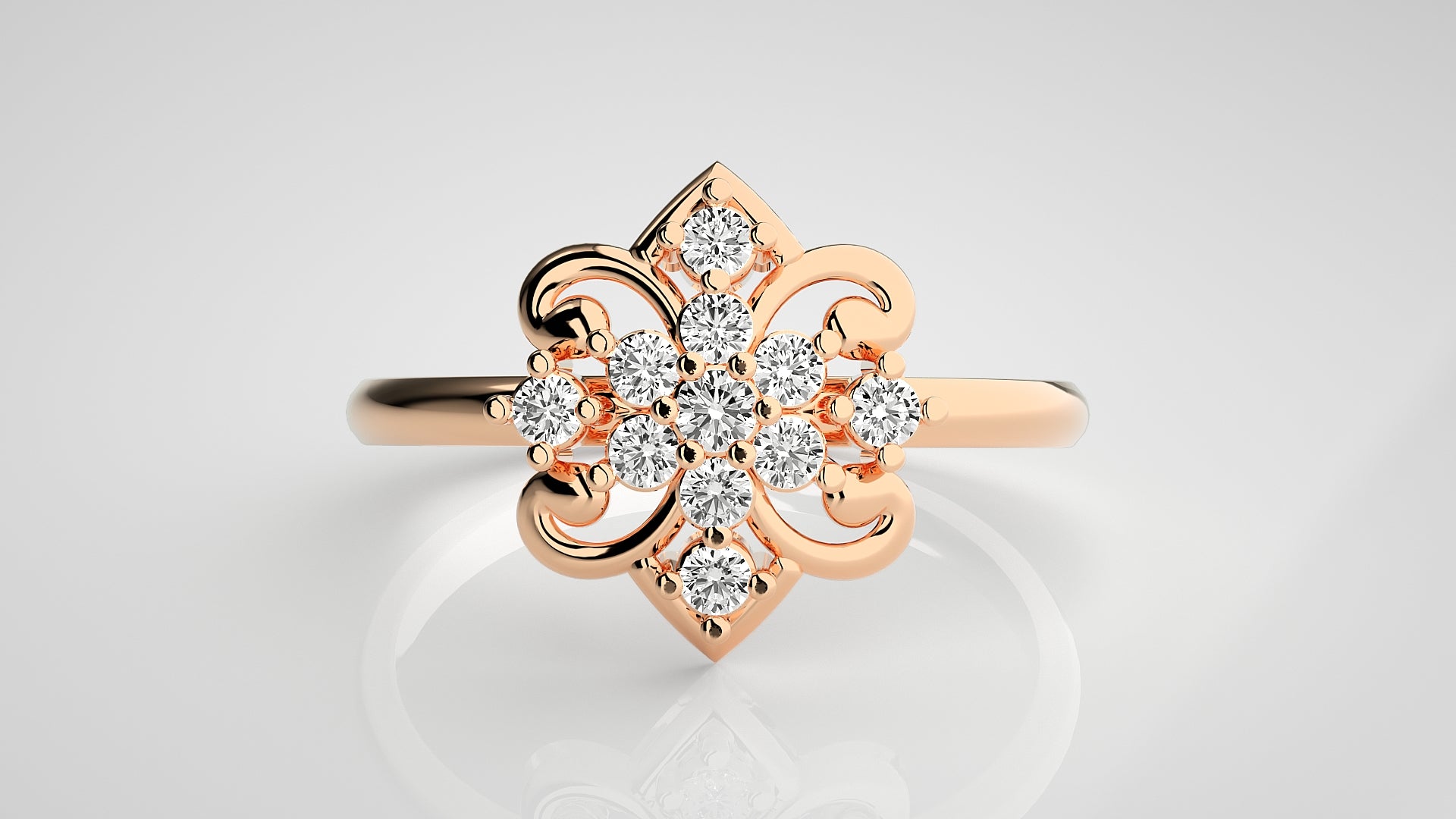 Rose Gold Plated Sterling Silver Ring