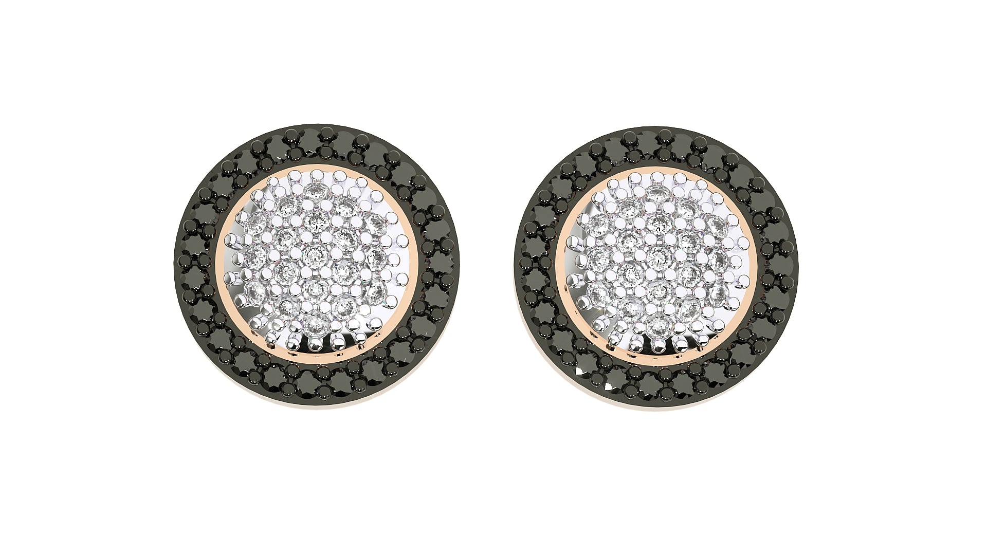 Rose Gold Plated Sterling Silver Earrings