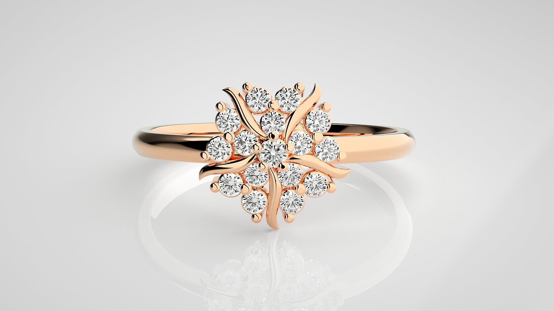 Rose Gold Plated Sterling Silver Ring