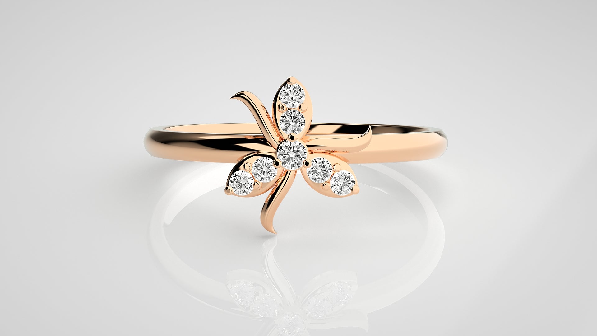 Rose Gold Plated Sterling Silver Ring