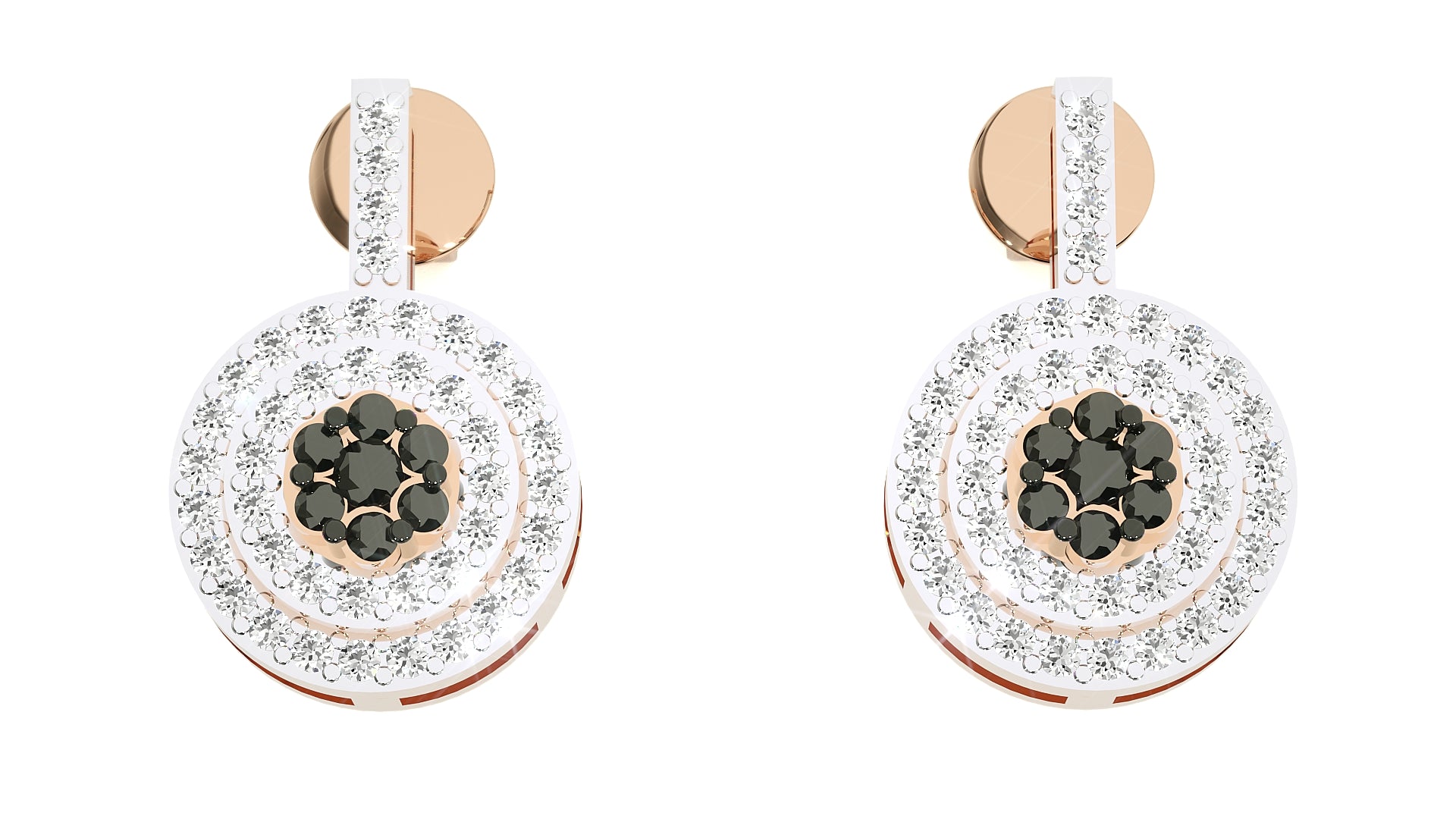 Rose Gold Plated Sterling Silver Earrings