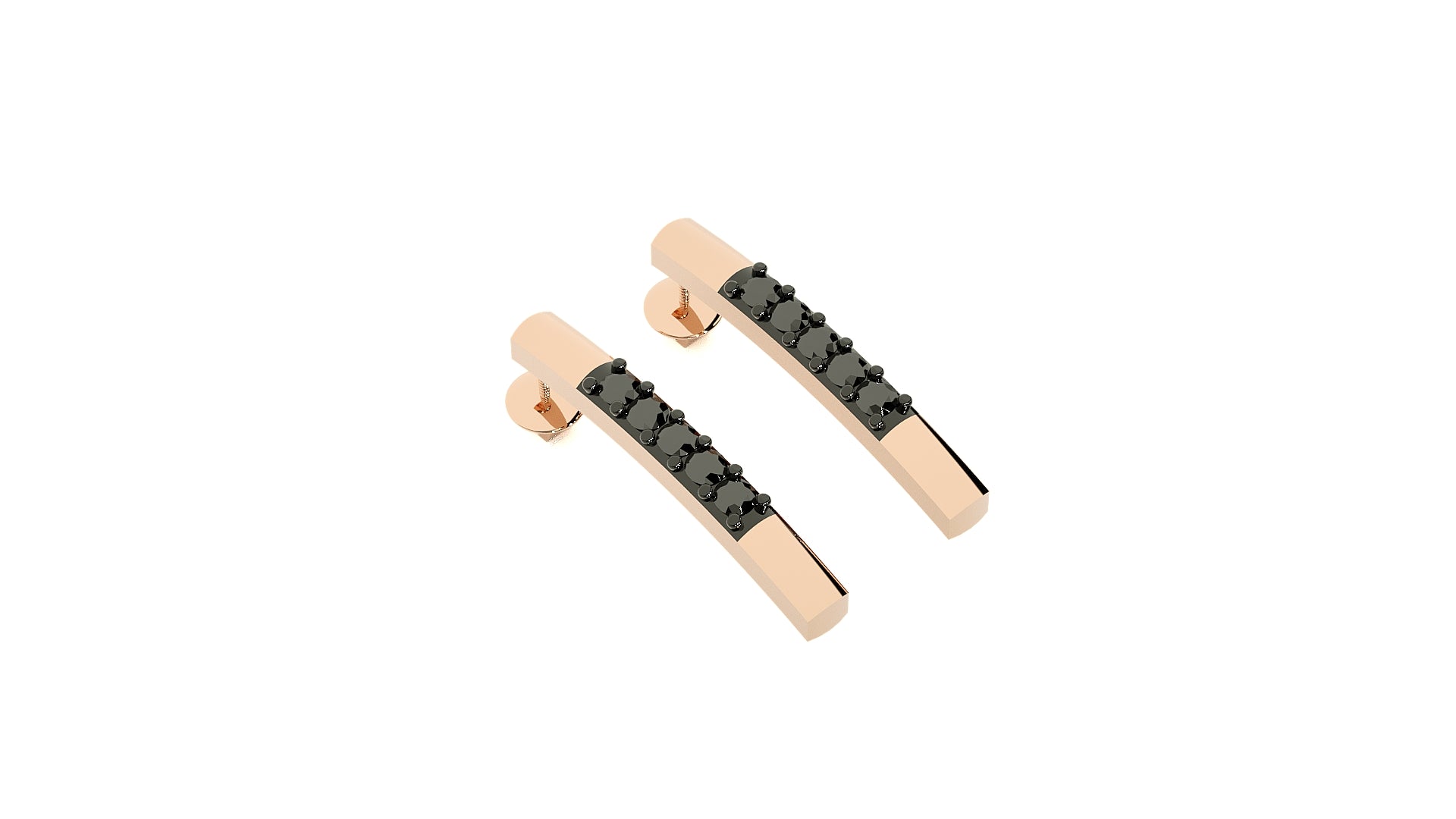 Rose Gold Plated Sterling Silver Earrings