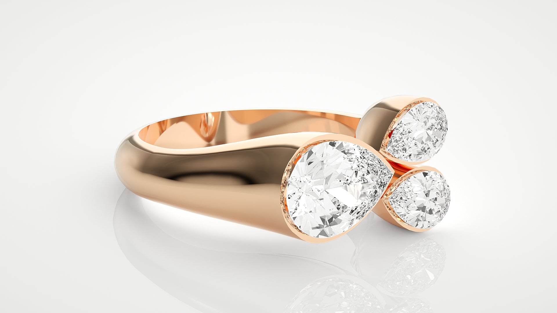 Rose Gold Plated Sterling Silver Ring