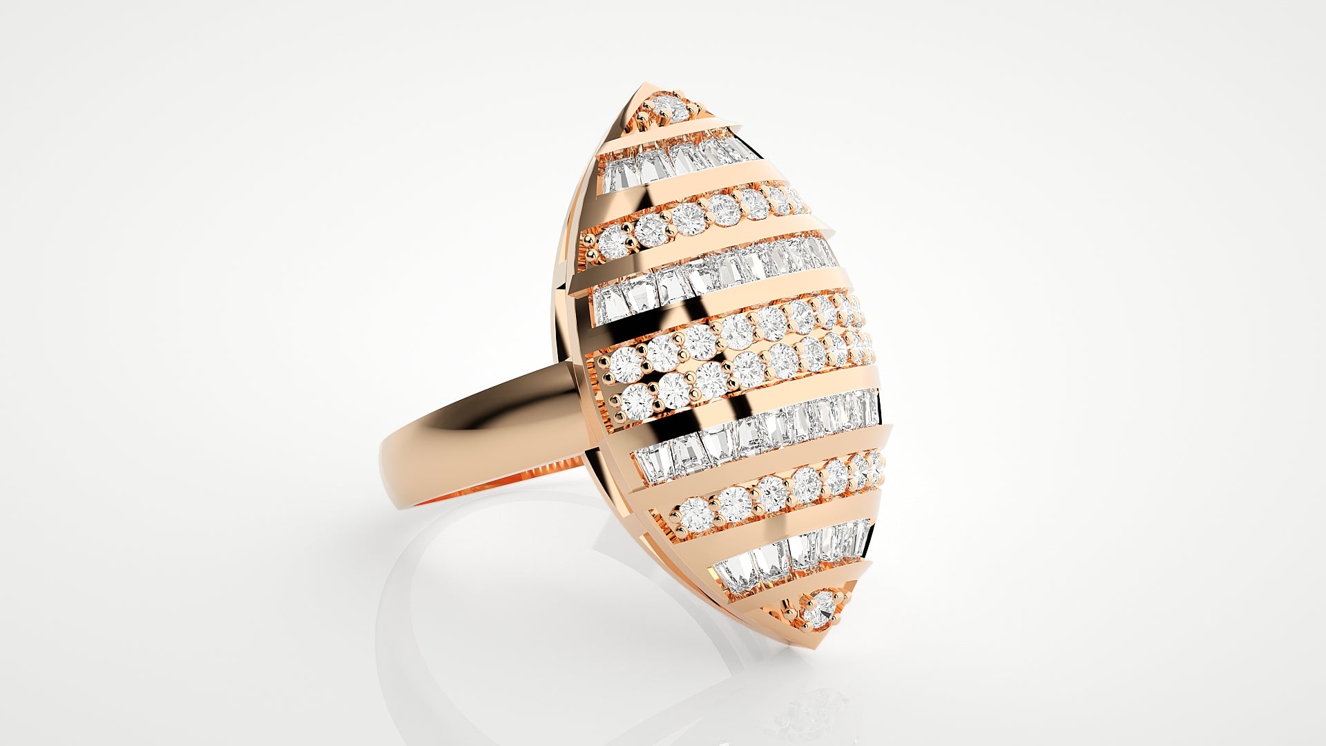 Rose Gold Plated Sterling Silver Ring