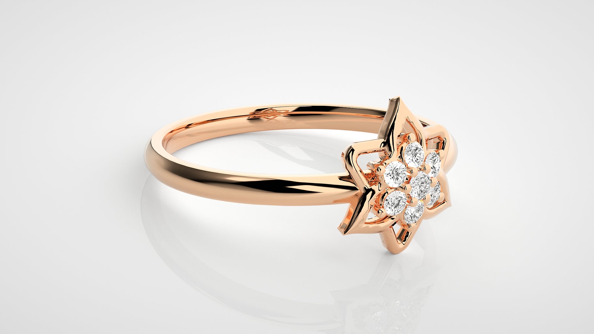Rose Gold Plated Sterling Silver Ring