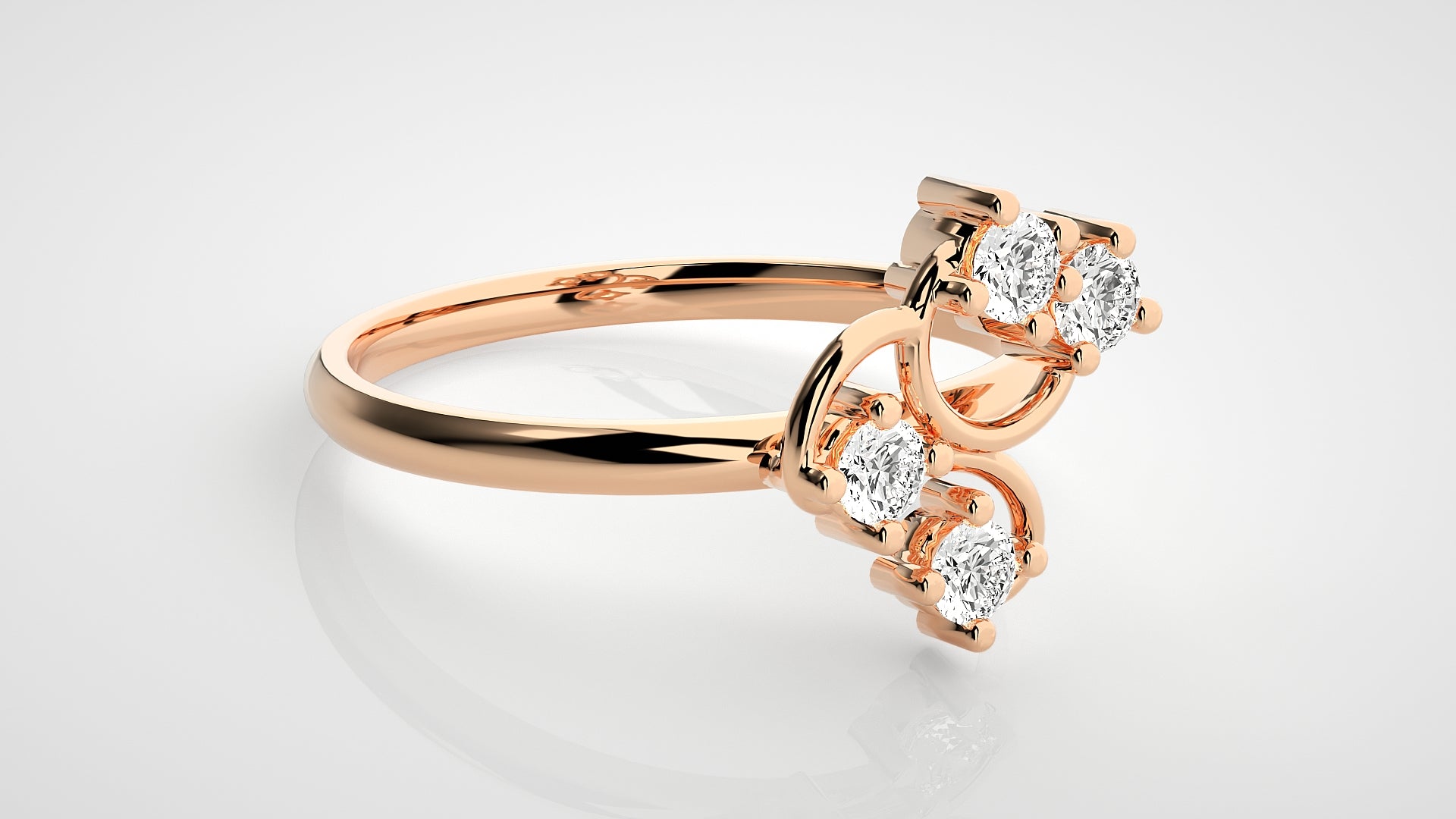 Rose Gold Plated Sterling Silver Ring