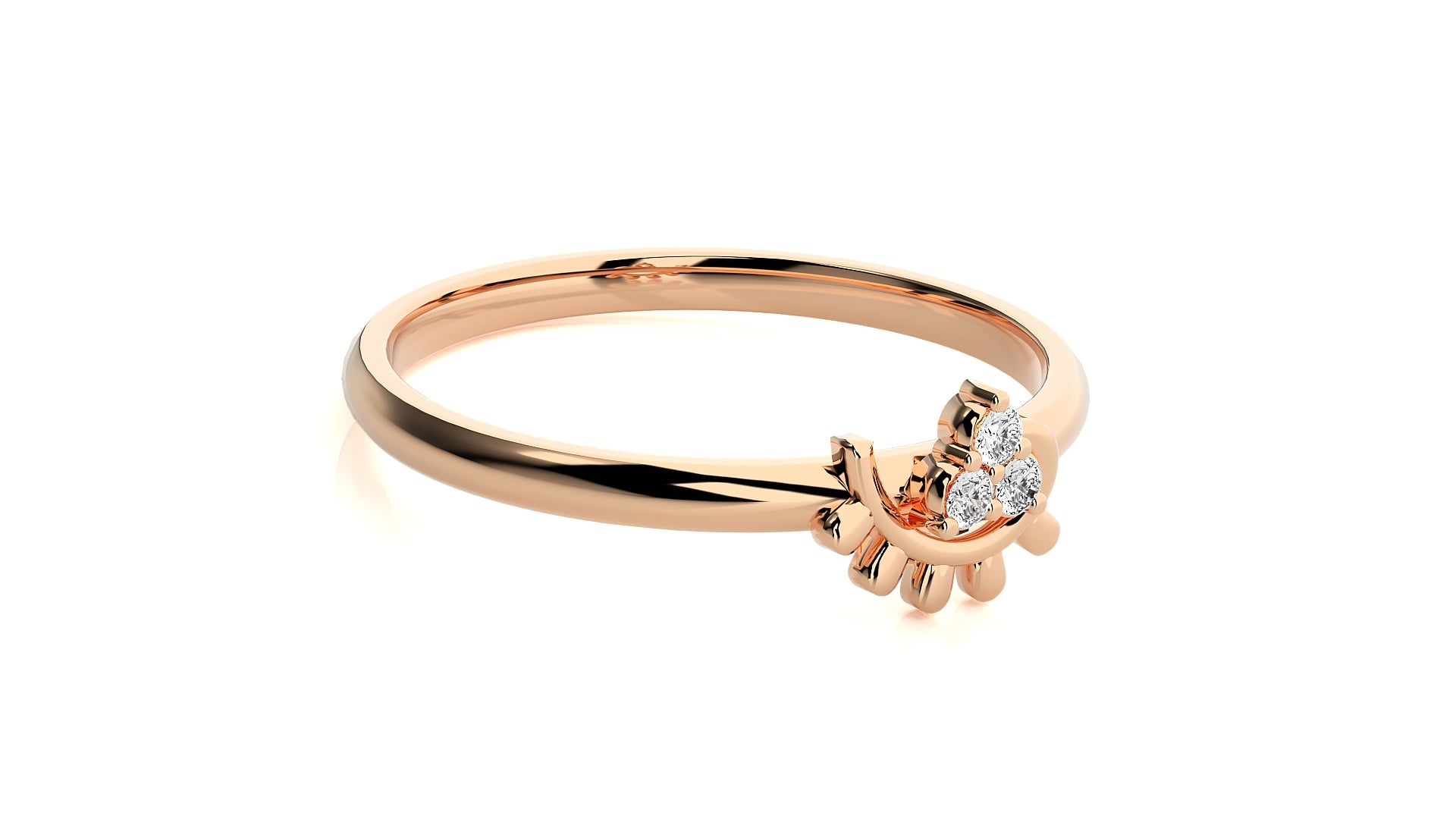 Rose Gold Plated Sterling Silver Ring