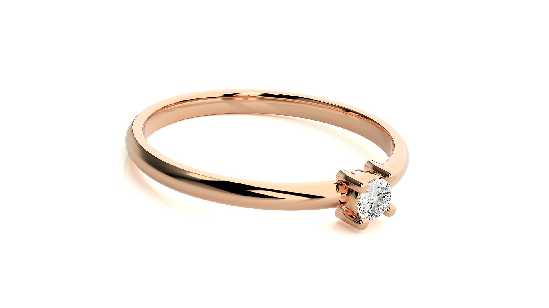 Rose Gold Plated Sterling Silver Ring
