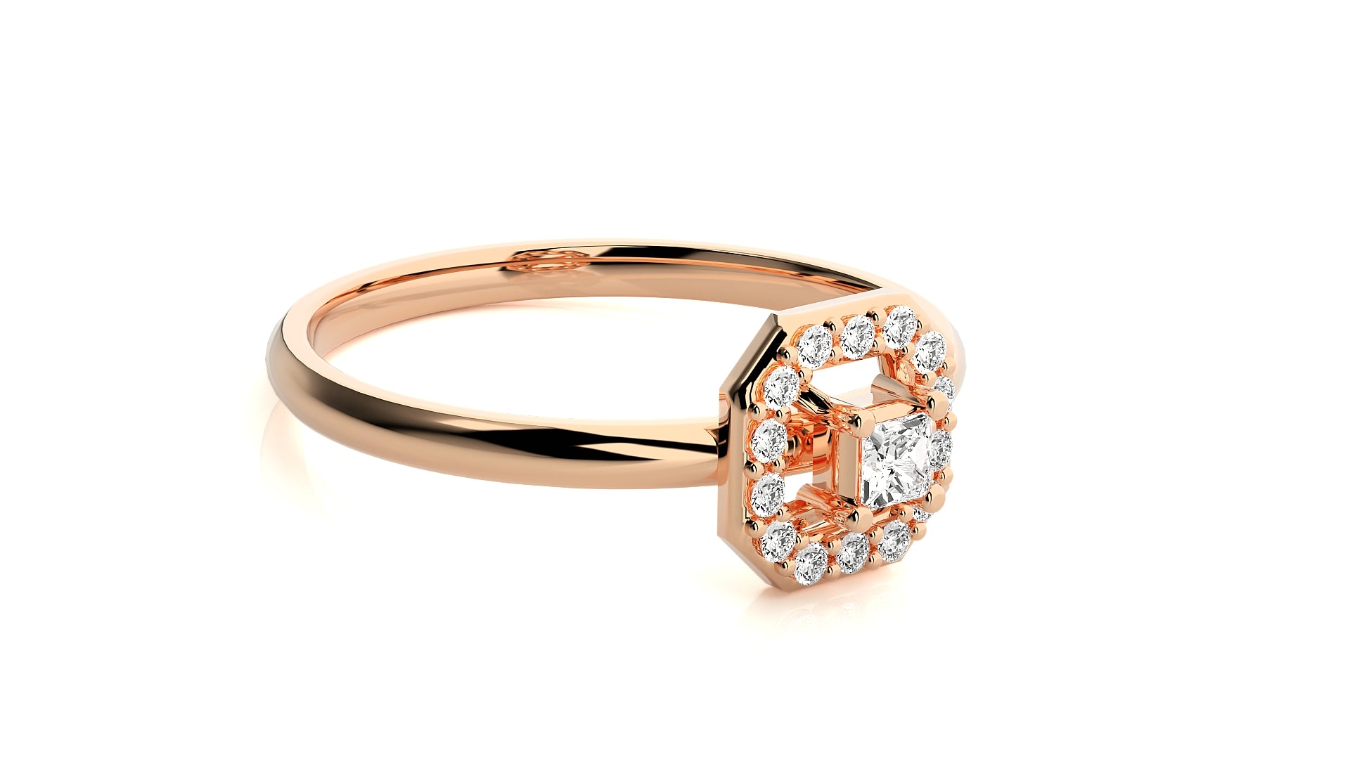 Rose Gold Plated Sterling Silver Ring