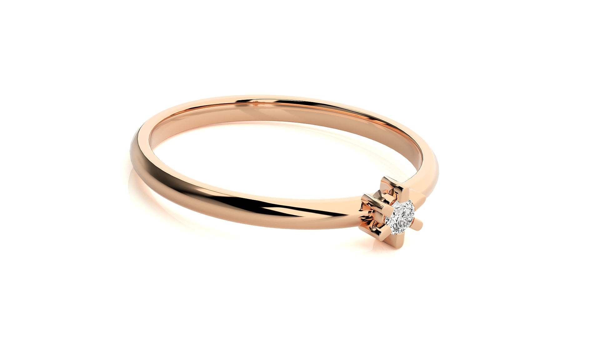 Rose Gold Plated Sterling Silver Ring