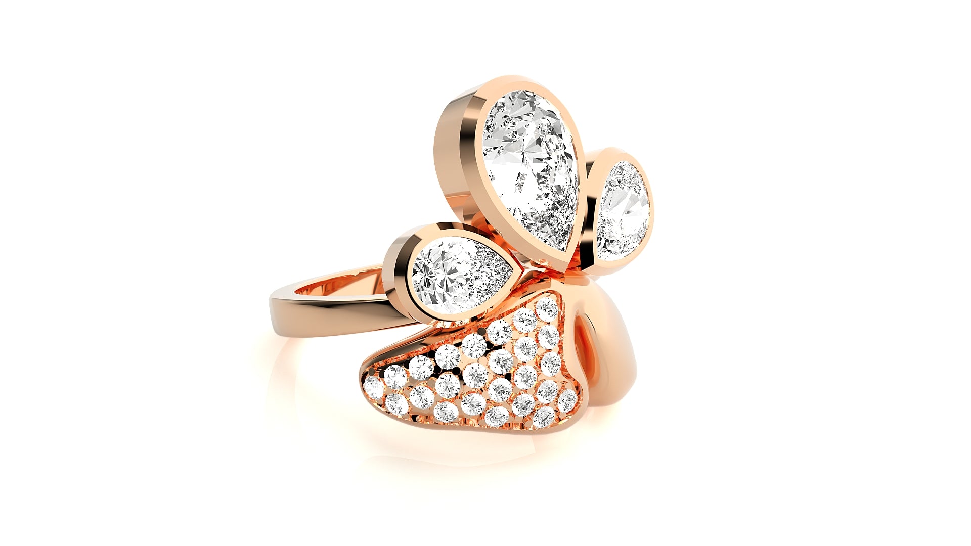 Rose Gold Plated Sterling Silver Ring