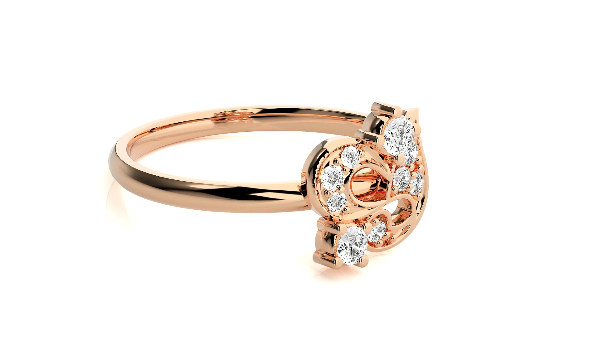Rose Gold Plated Sterling Silver Ring