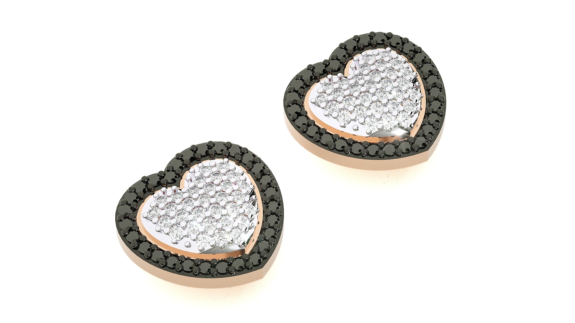 Rose Gold Plated Sterling Silver Earrings