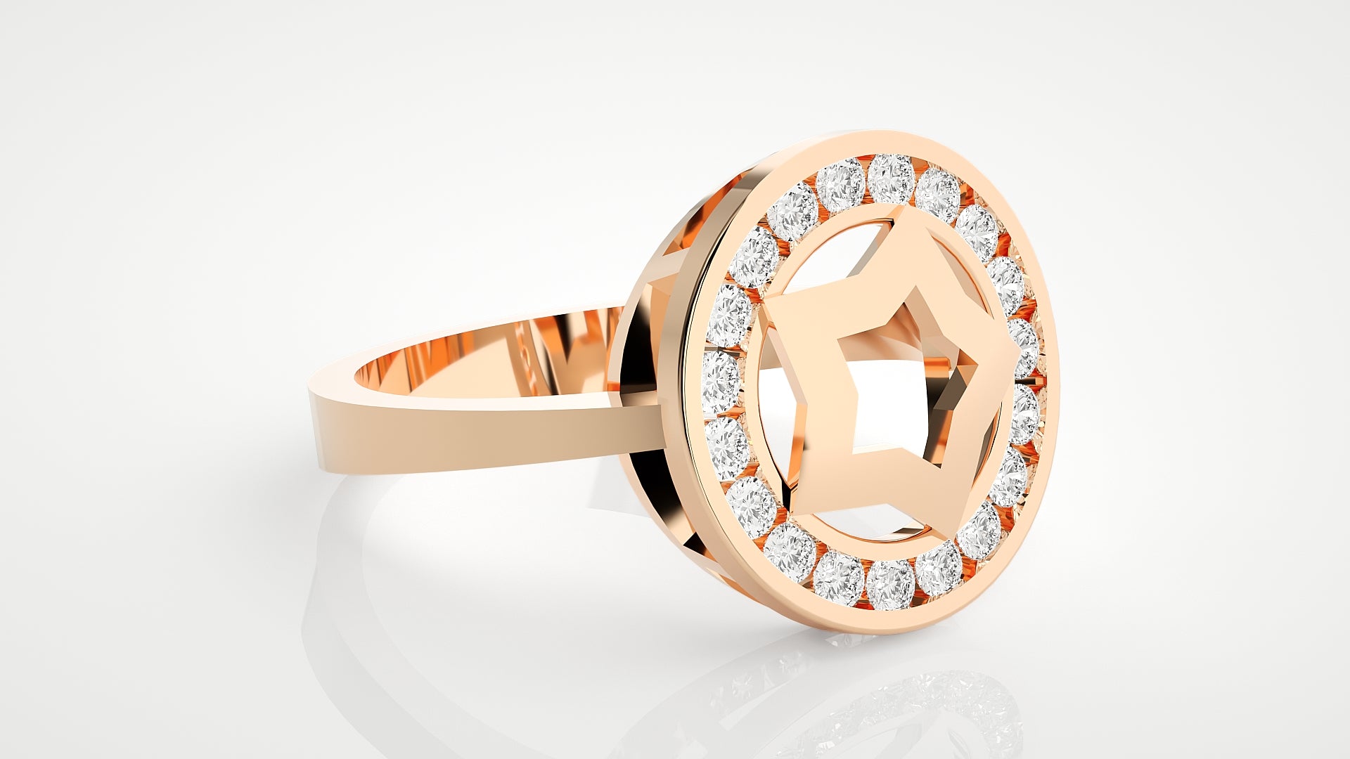 Rose Gold Plated Sterling Silver Ring