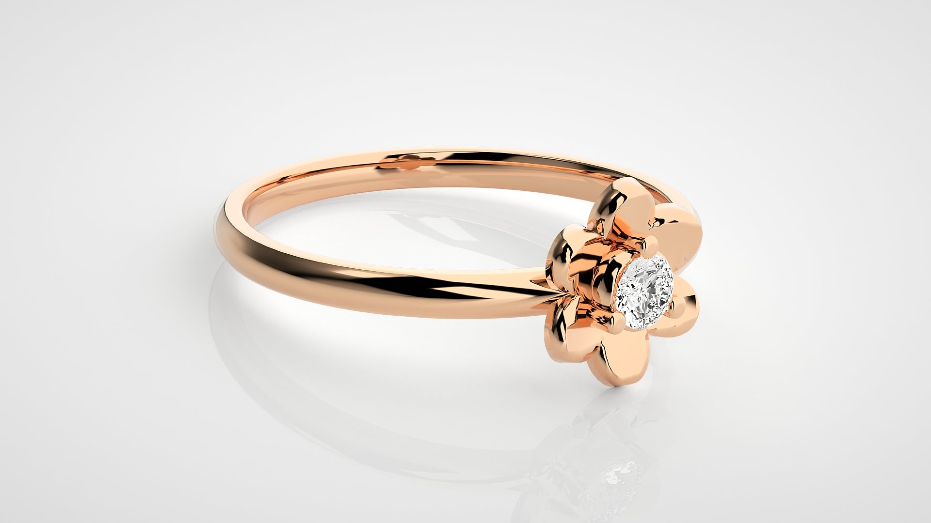 Rose Gold Plated Sterling Silver Ring