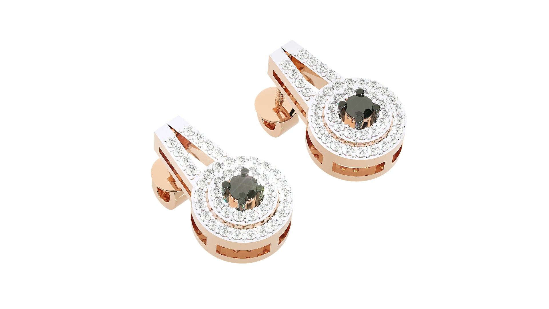 Rose Gold Plated Sterling Silver Earrings