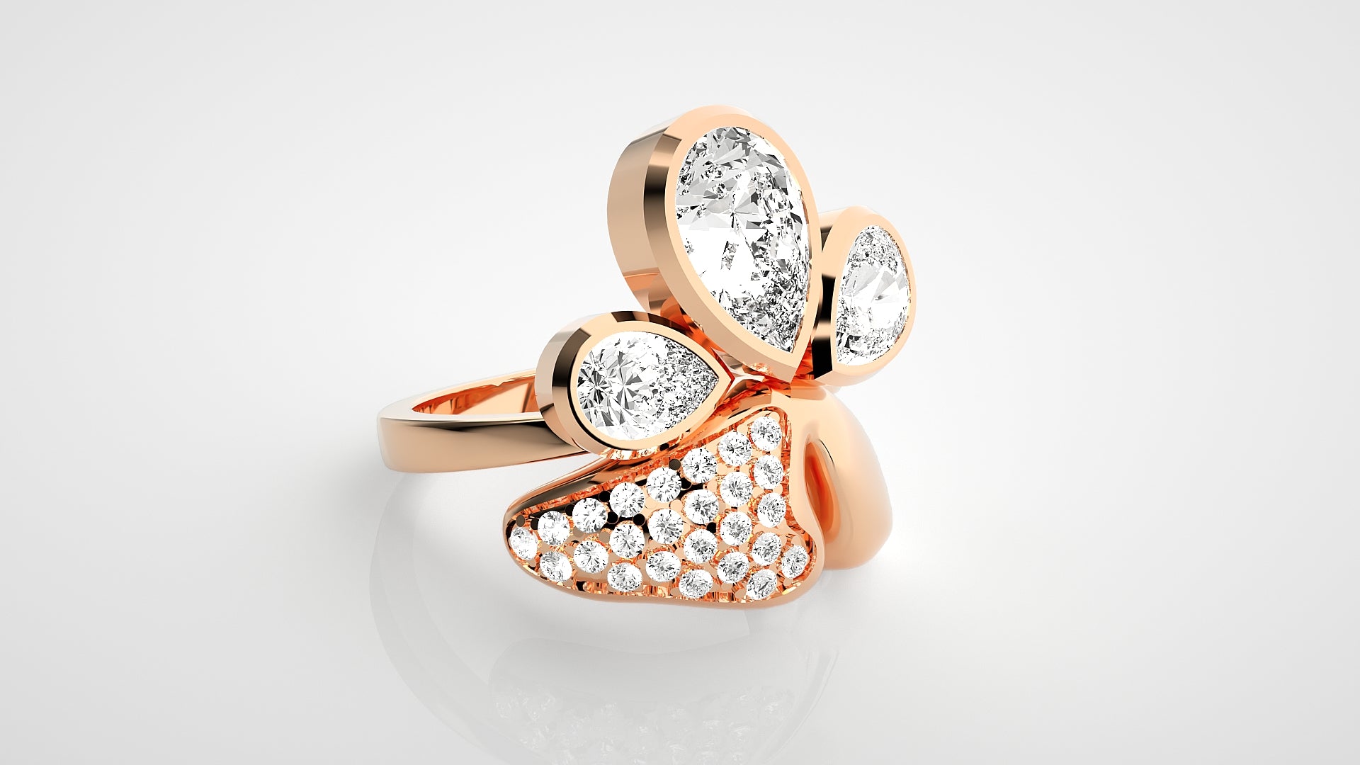 Rose Gold Plated Sterling Silver Ring