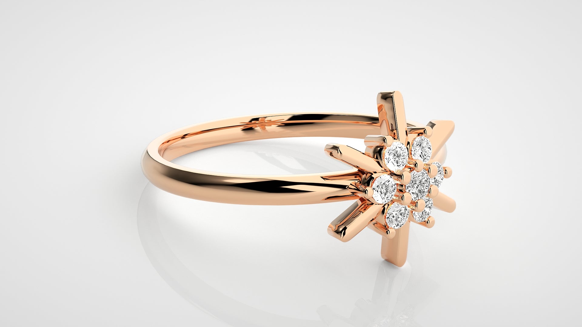 Rose Gold Plated Sterling Silver Ring