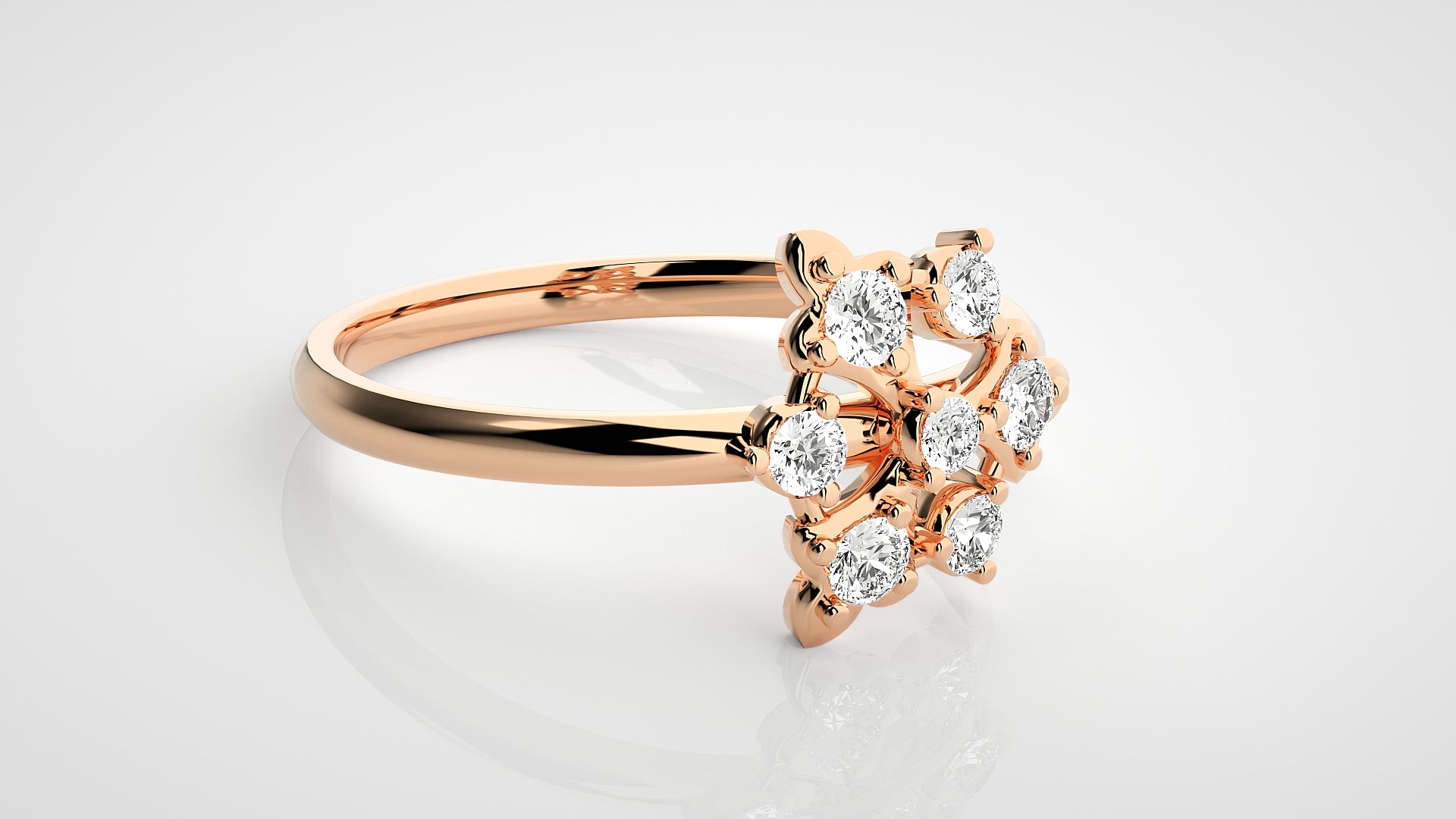 Rose Gold Plated Sterling Silver Ring