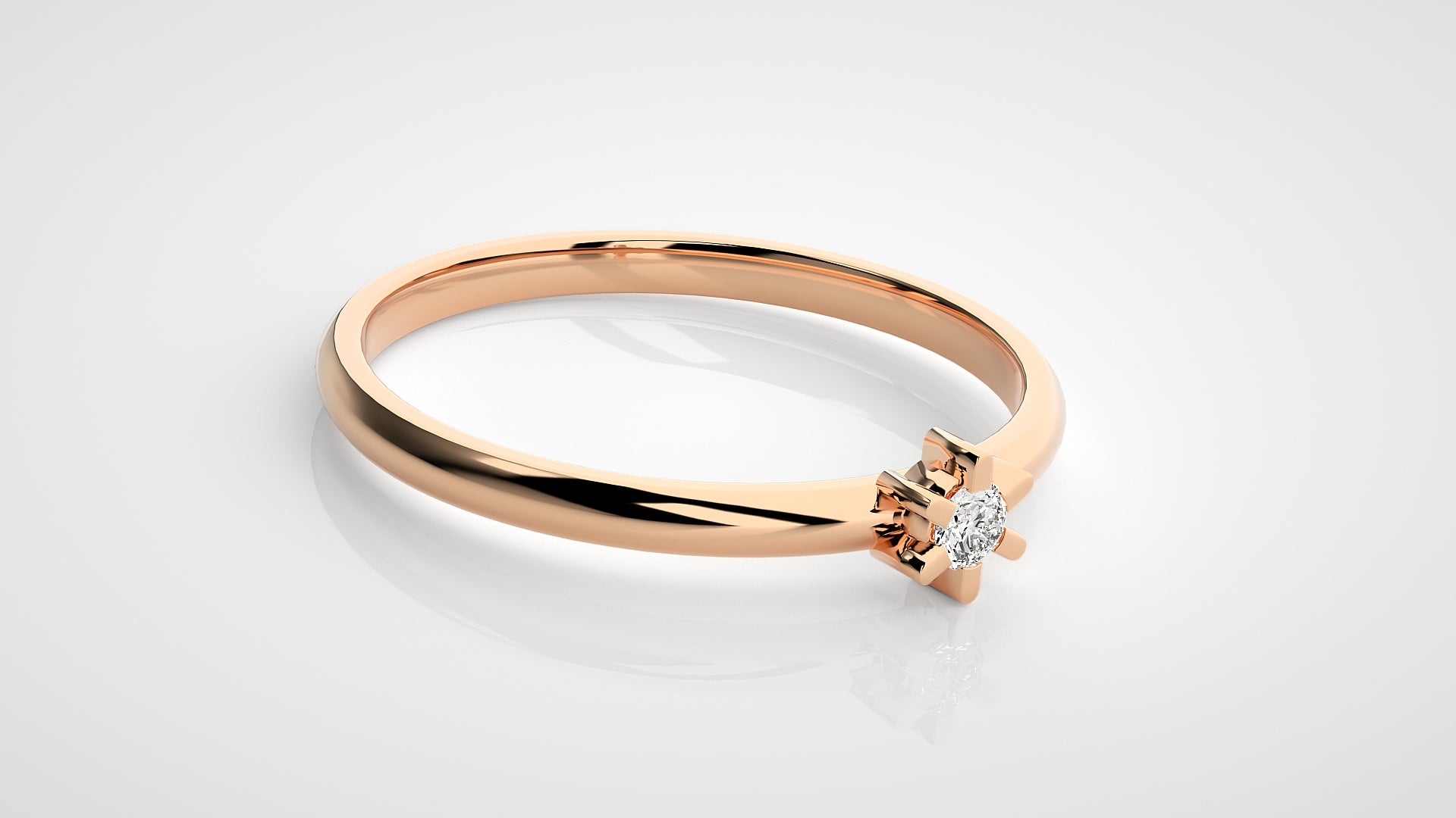 Rose Gold Plated Sterling Silver Ring