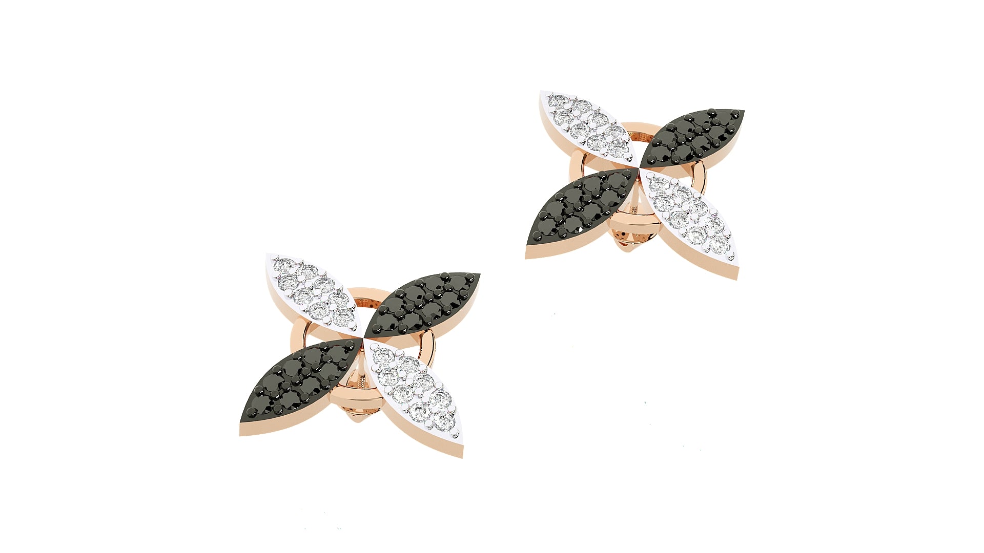 Rose Gold Plated Sterling Silver Earrings