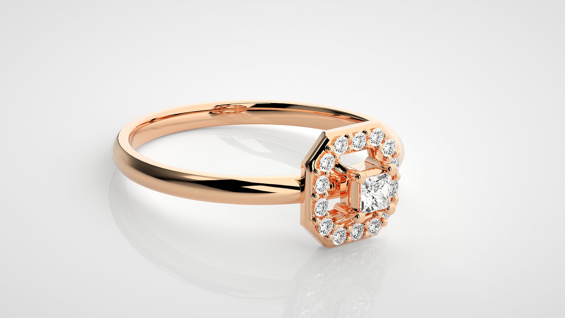Rose Gold Plated Sterling Silver Ring