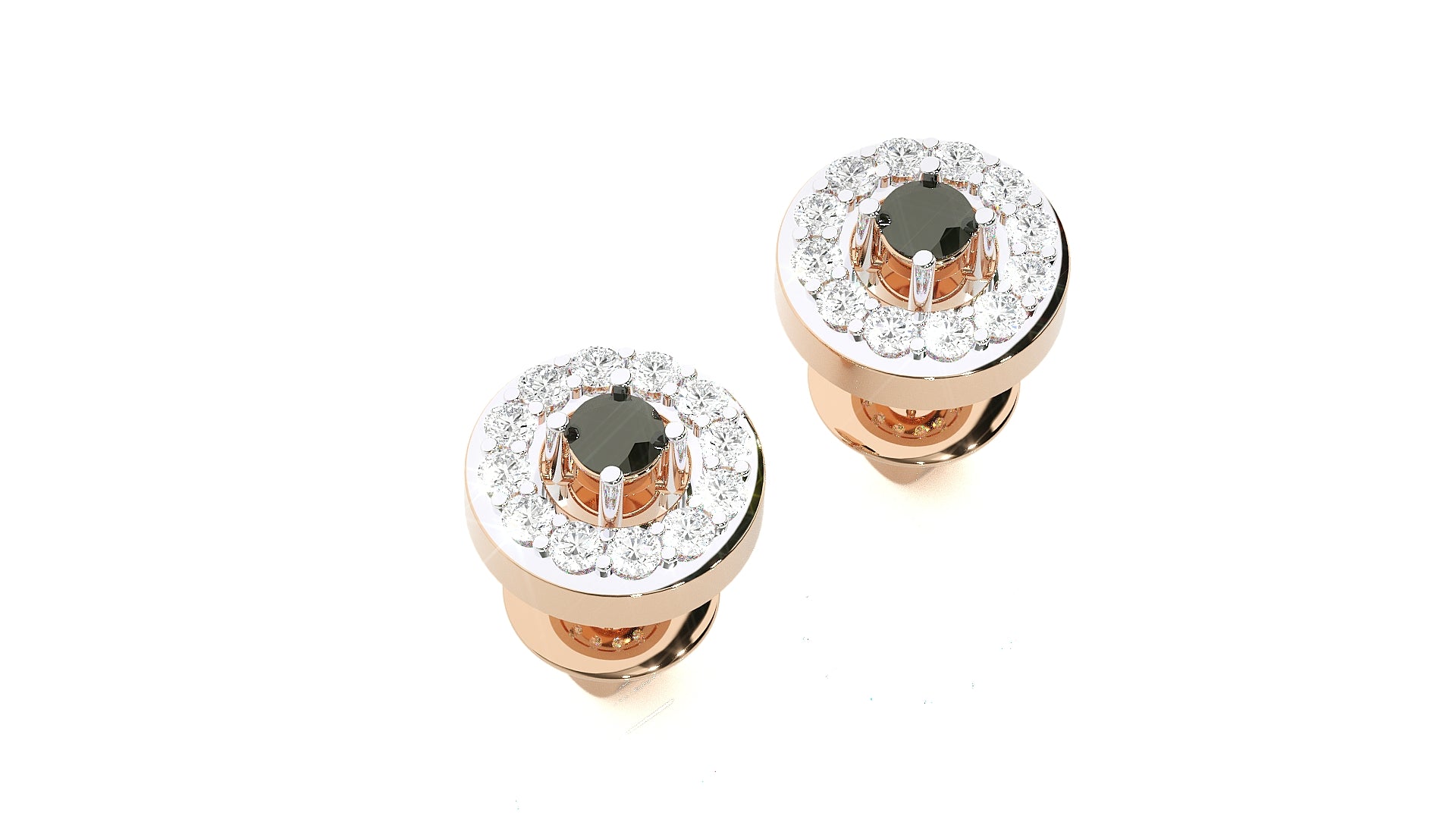 Rose Gold Plated Sterling Silver Earrings