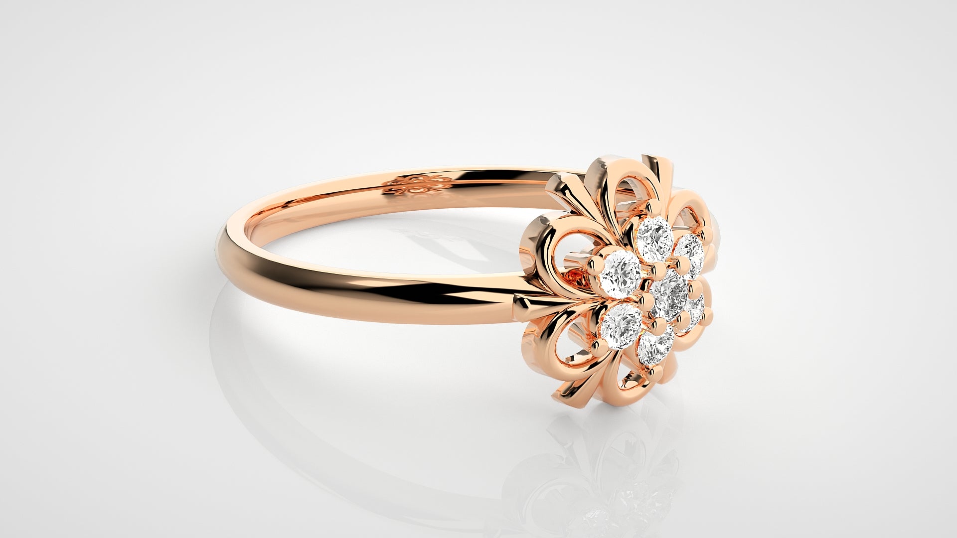 Rose Gold Plated Sterling Silver Ring