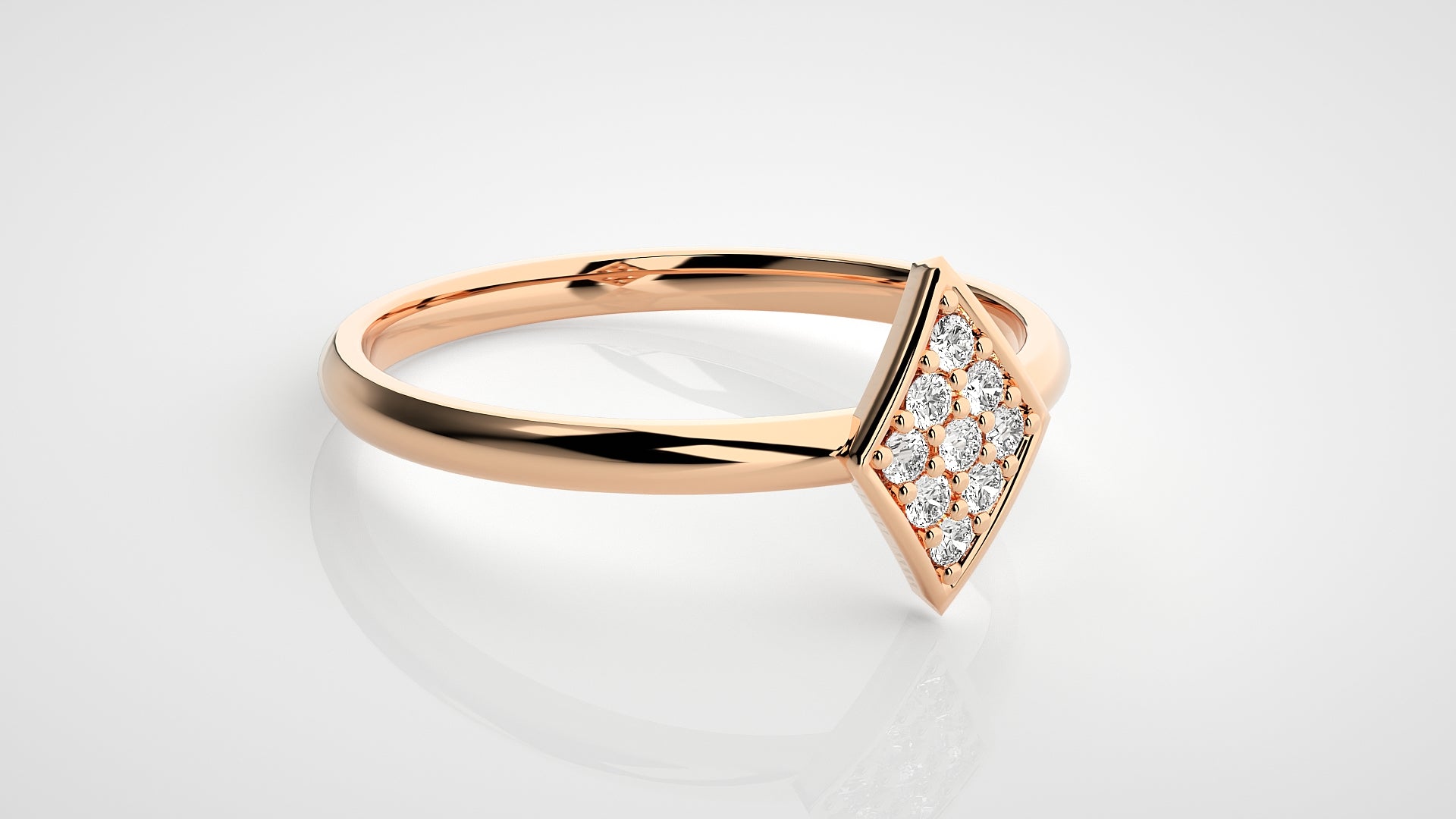Rose Gold Plated Sterling Silver Ring