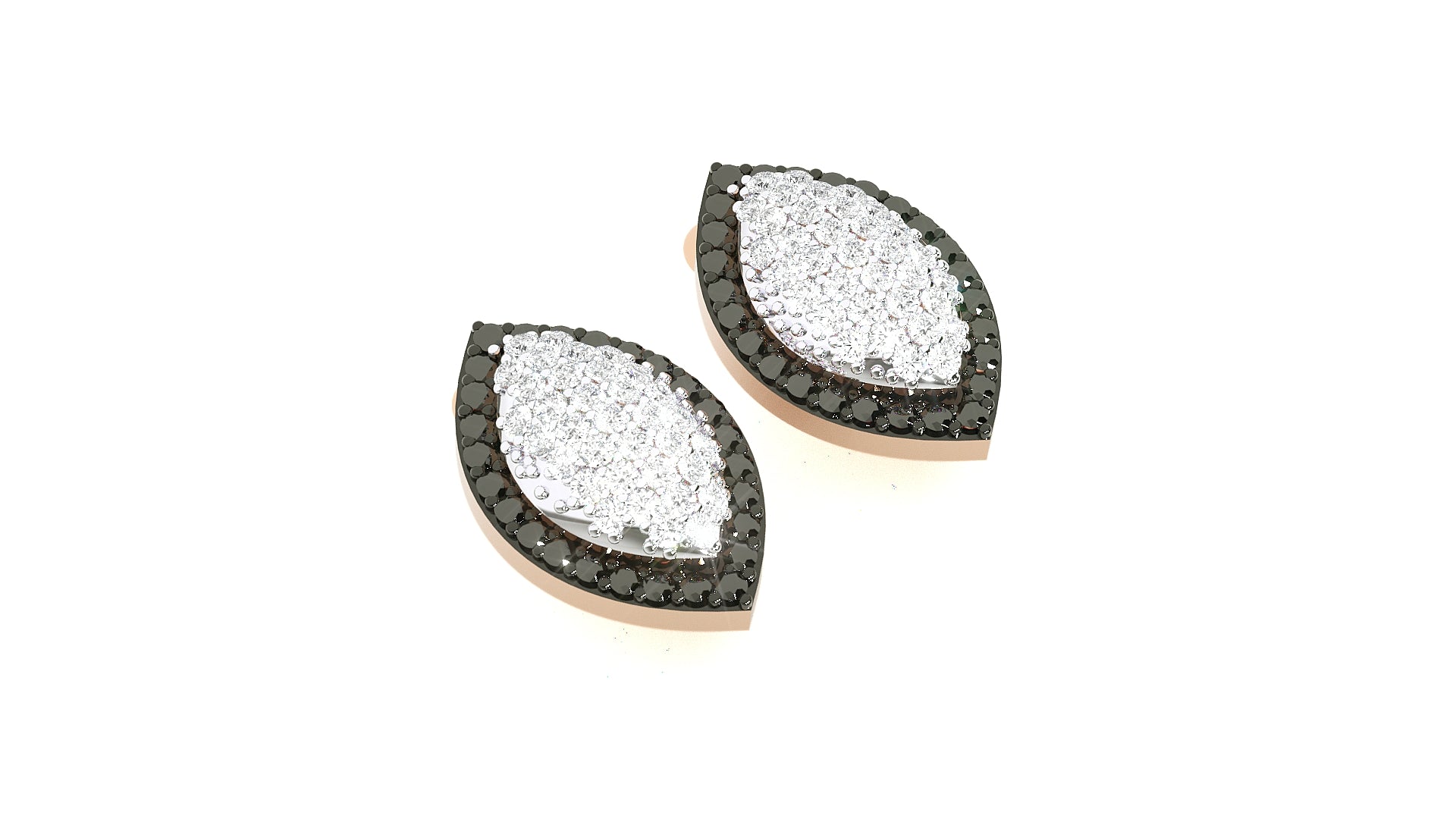 Rose Gold Plated Sterling Silver Earrings