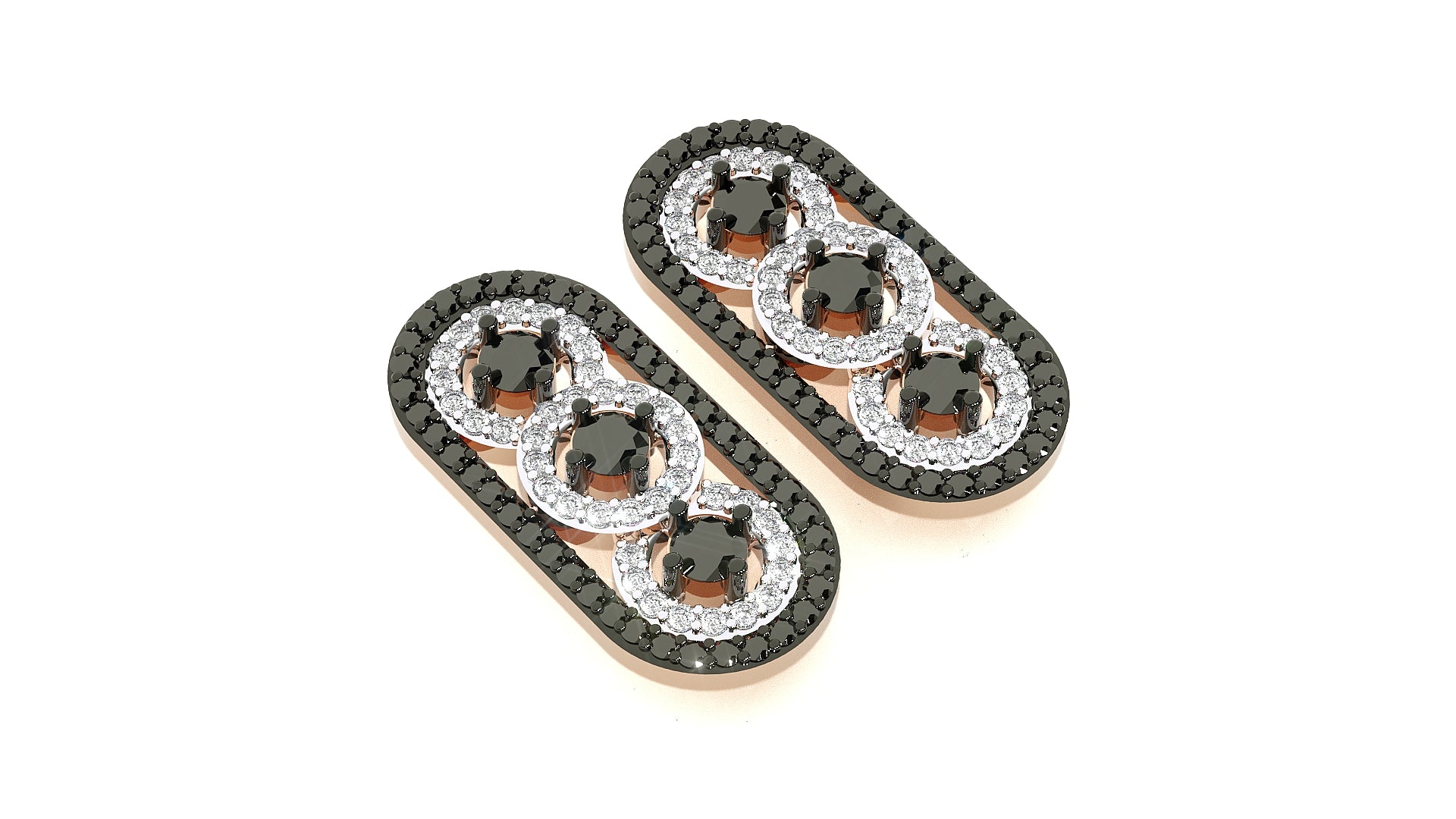 Rose Gold Plated Sterling Silver Earrings