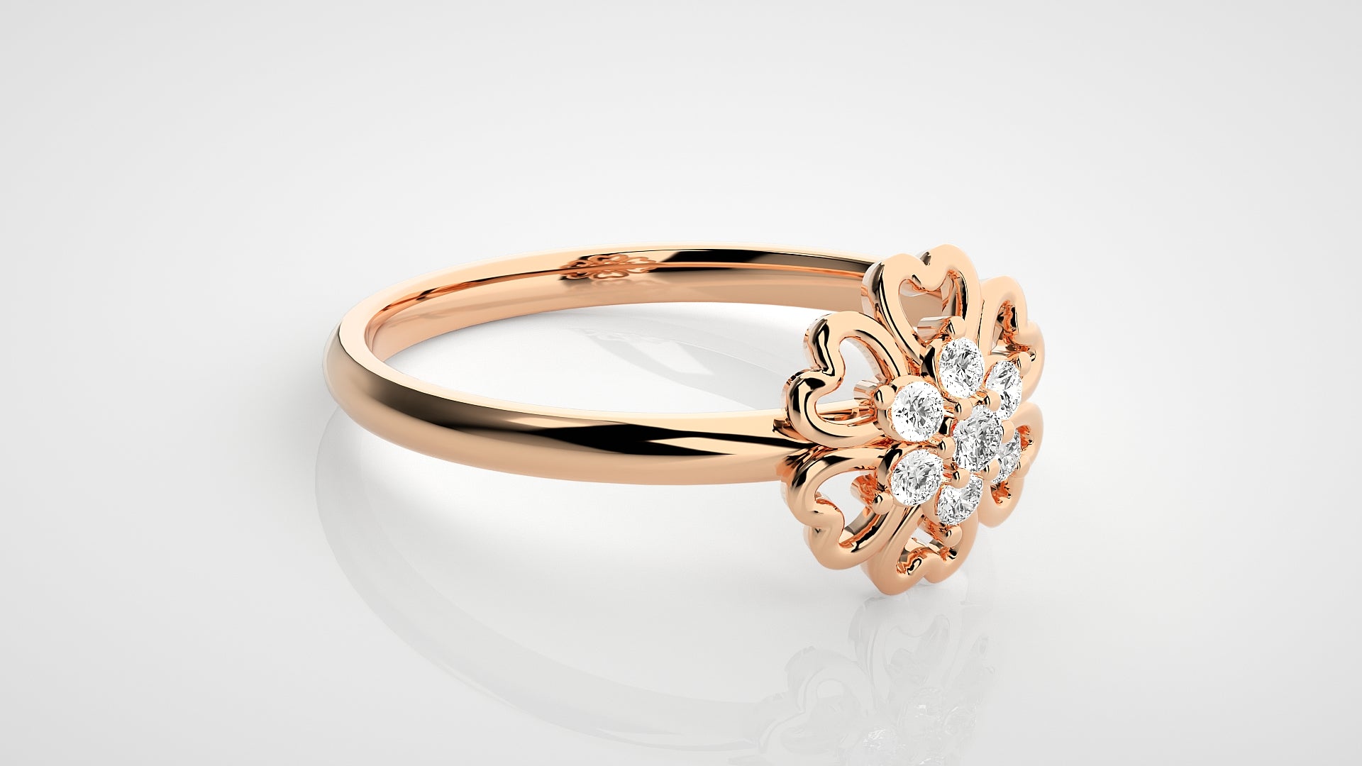 Rose Gold Plated Sterling Silver Ring