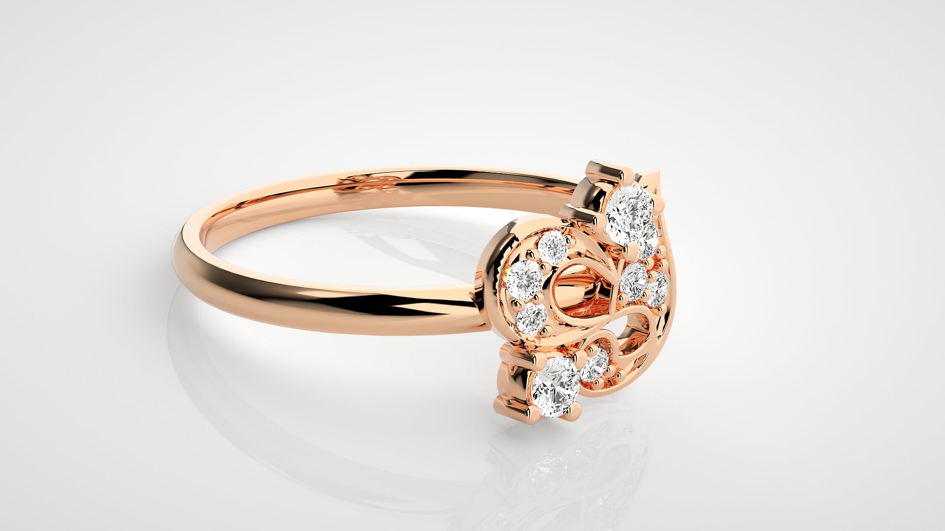 Rose Gold Plated Sterling Silver Ring