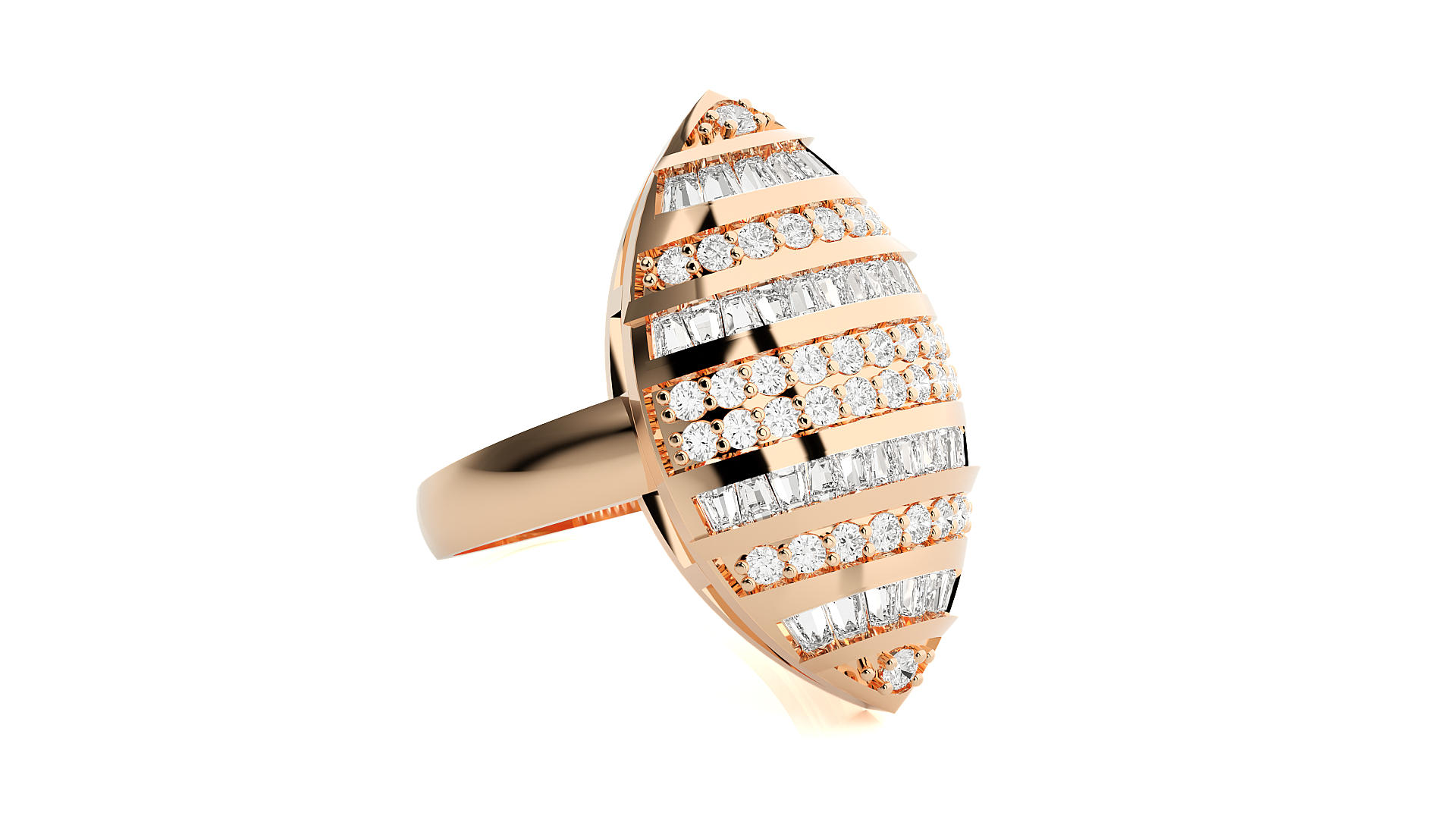 Rose Gold Plated Sterling Silver Ring