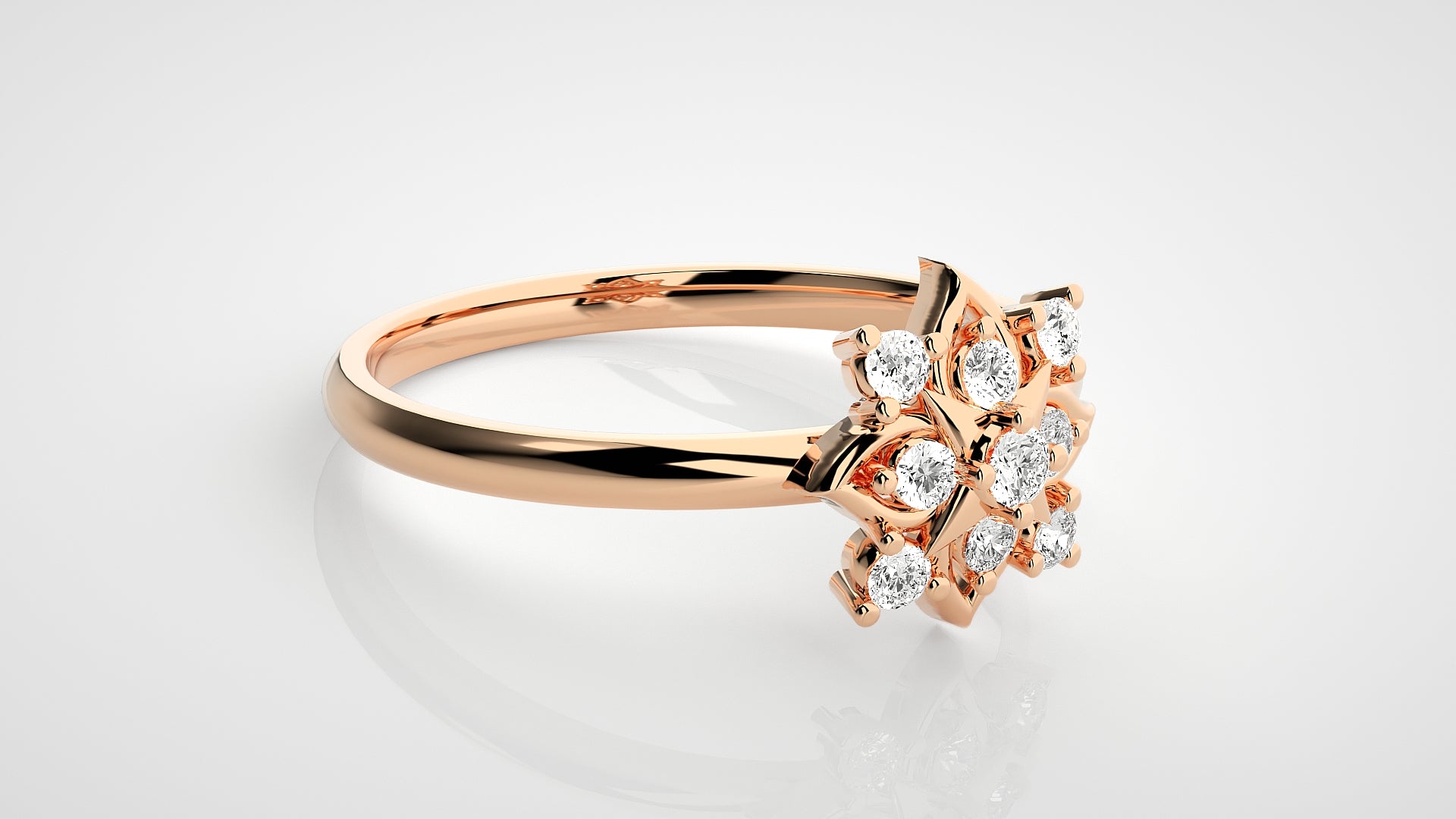 Rose Gold Plated Sterling Silver Ring